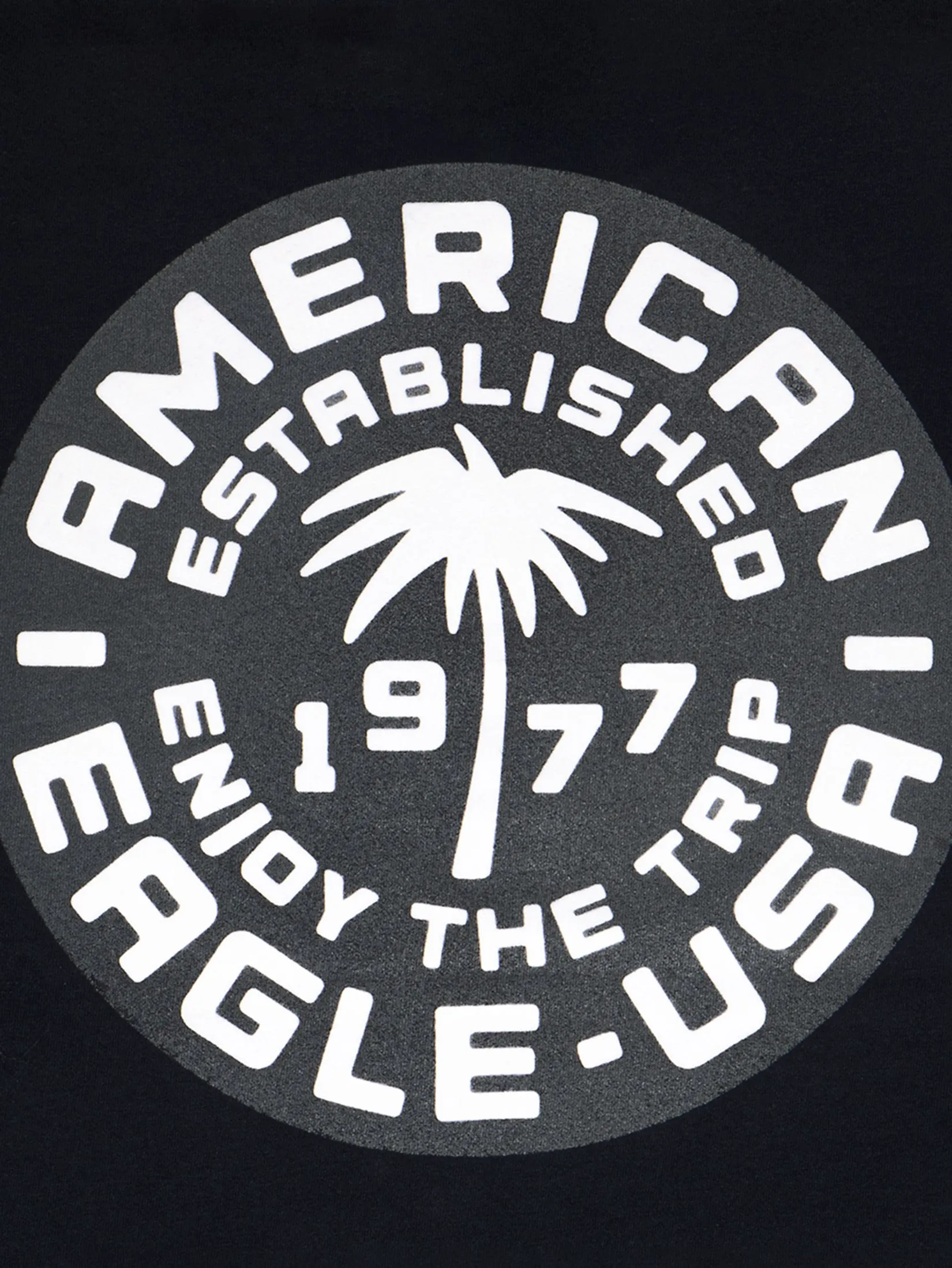 AMERICAN EAGLE MEN G SS SUM 2 OMNI SET IN TEE- PC DYE + SERIOUSLY SOFT WASH 001 BLACK