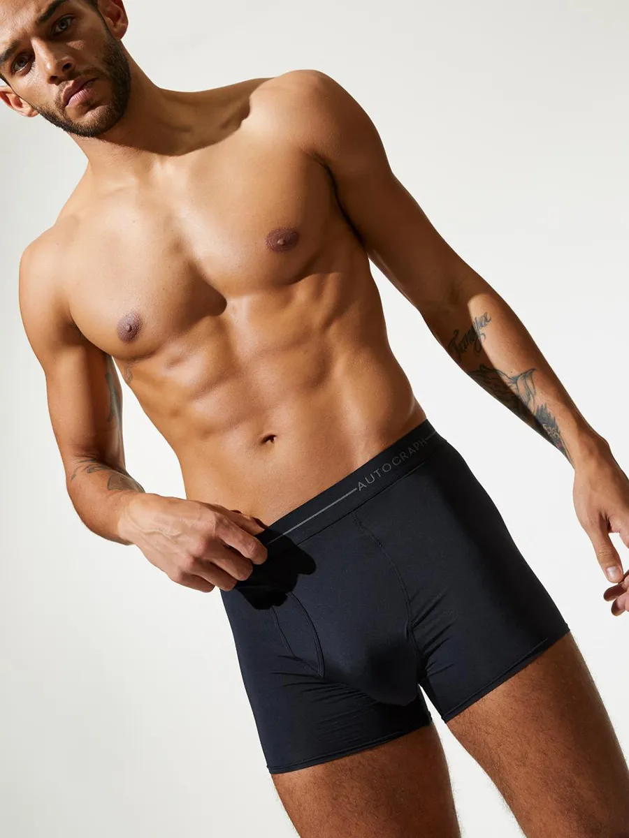 MARKS & SPENCER Men Trunks Pack Microskin 5 pcs Black