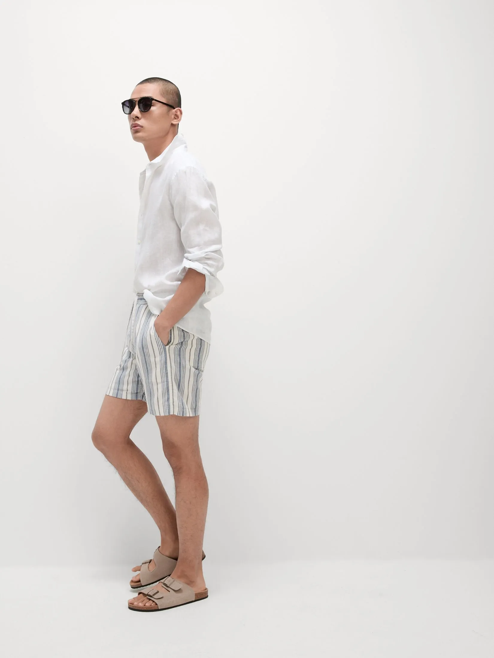 MARKS & SPENCER Men Shorts Regular Fit Pure Cotton Striped