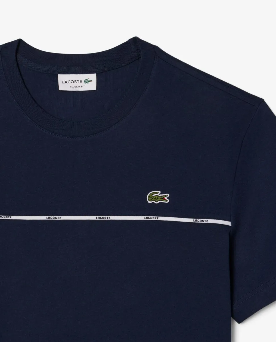 LACOSTE Regular Fit Lacoste Trim T-Shirt Blue
