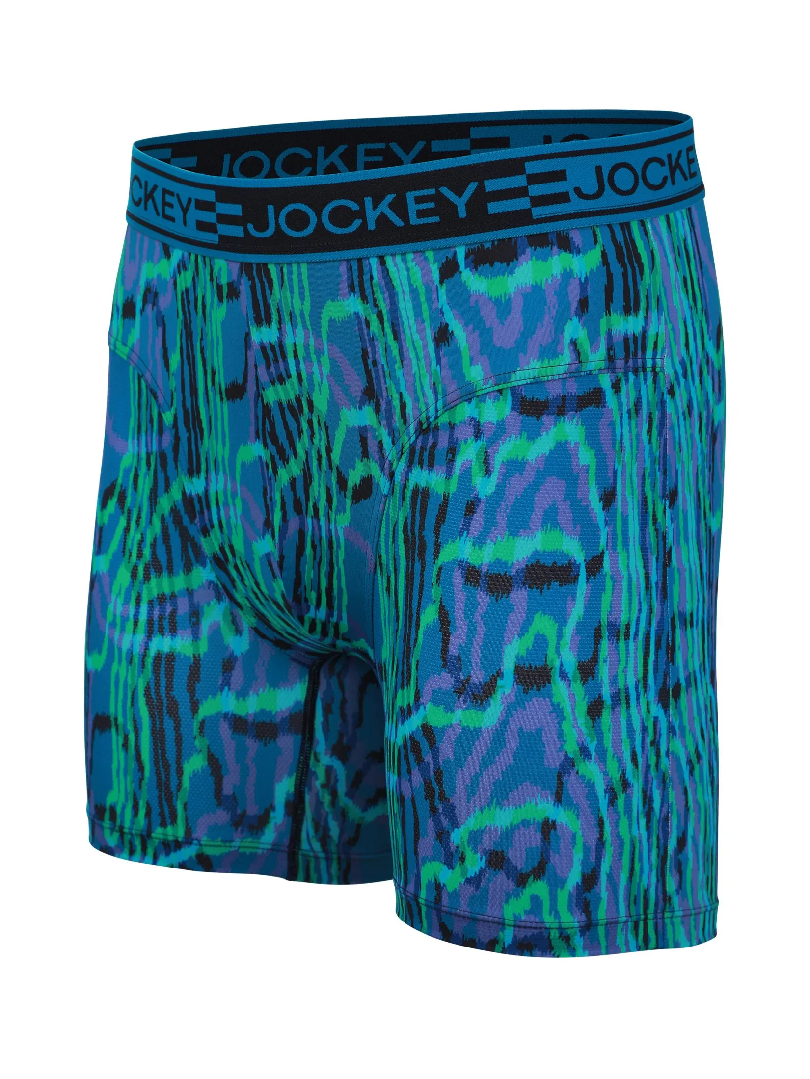 JOCKEY UNDERWEAR Men's SPORT MICROFIBER ACTIVE BOXER TRUNK GREEN