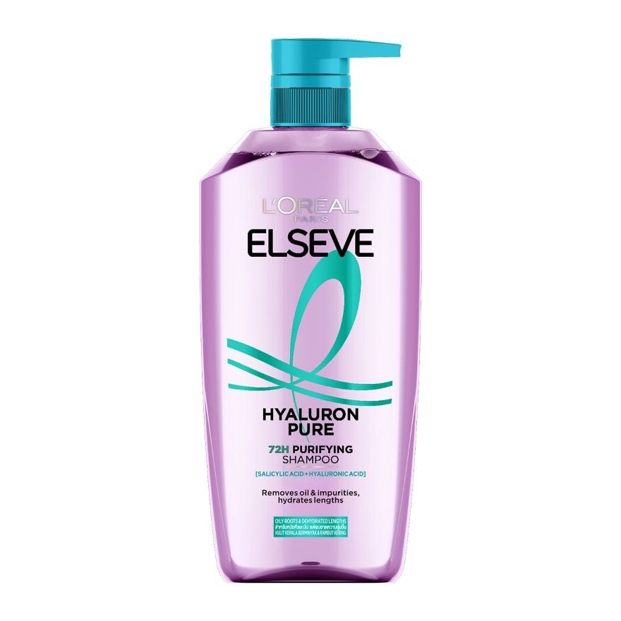 L'Oreal Paris Elseve Shampoo Hyaluron Pure 72H Purifying 400 Ml. - Purple