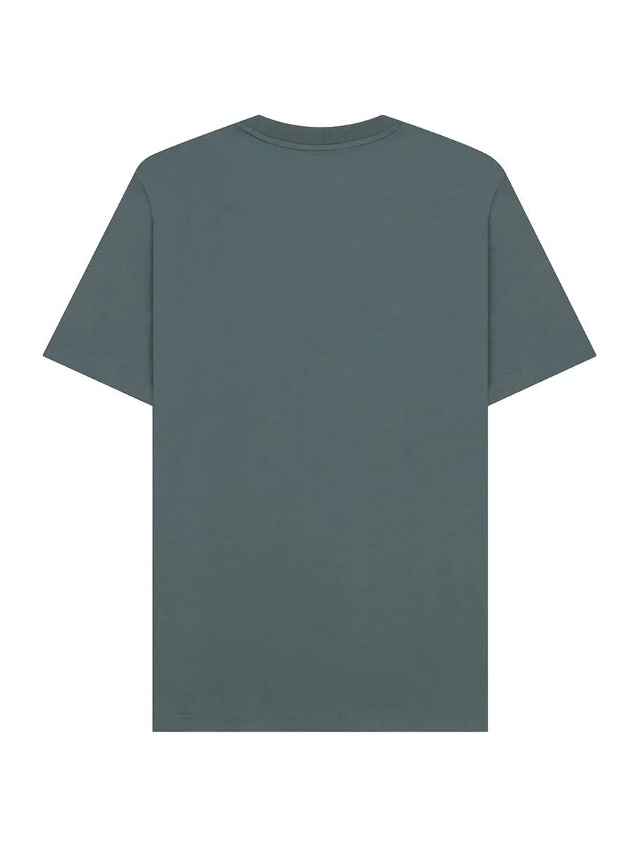GIORDANO Men's Interlock Embroidery Tee (Liquid Touch)  Balsam Green