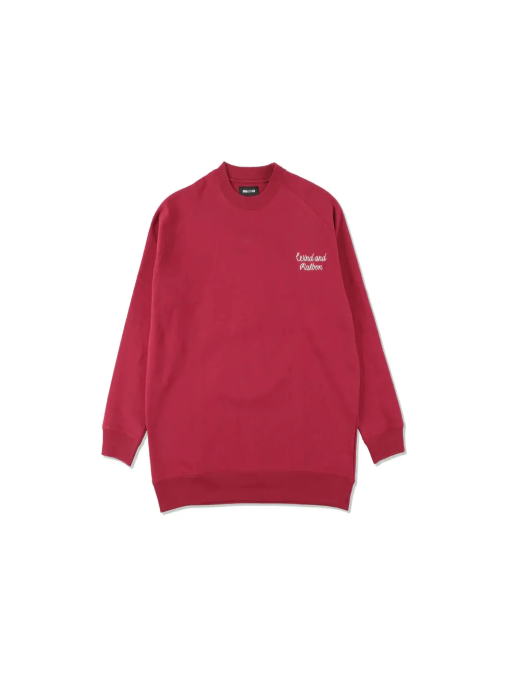 MALBON GOLF MALBON x WDS CREW NECK SWEATER IN BURGUNDY