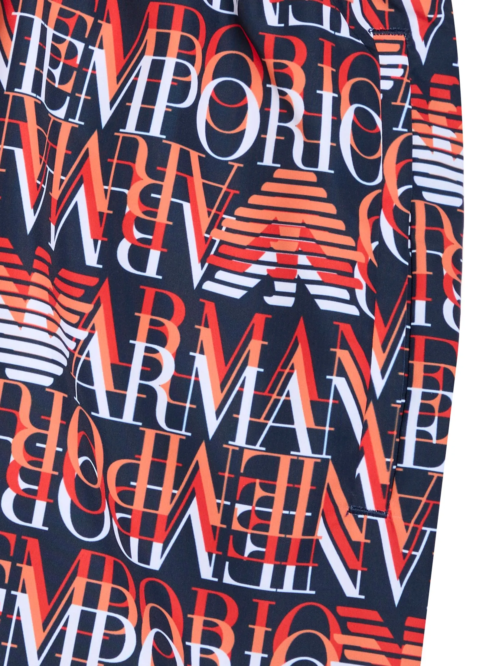 EMPORIO ARMANI Men Boxers SS25 FB057 Macrologo Blu / Orange