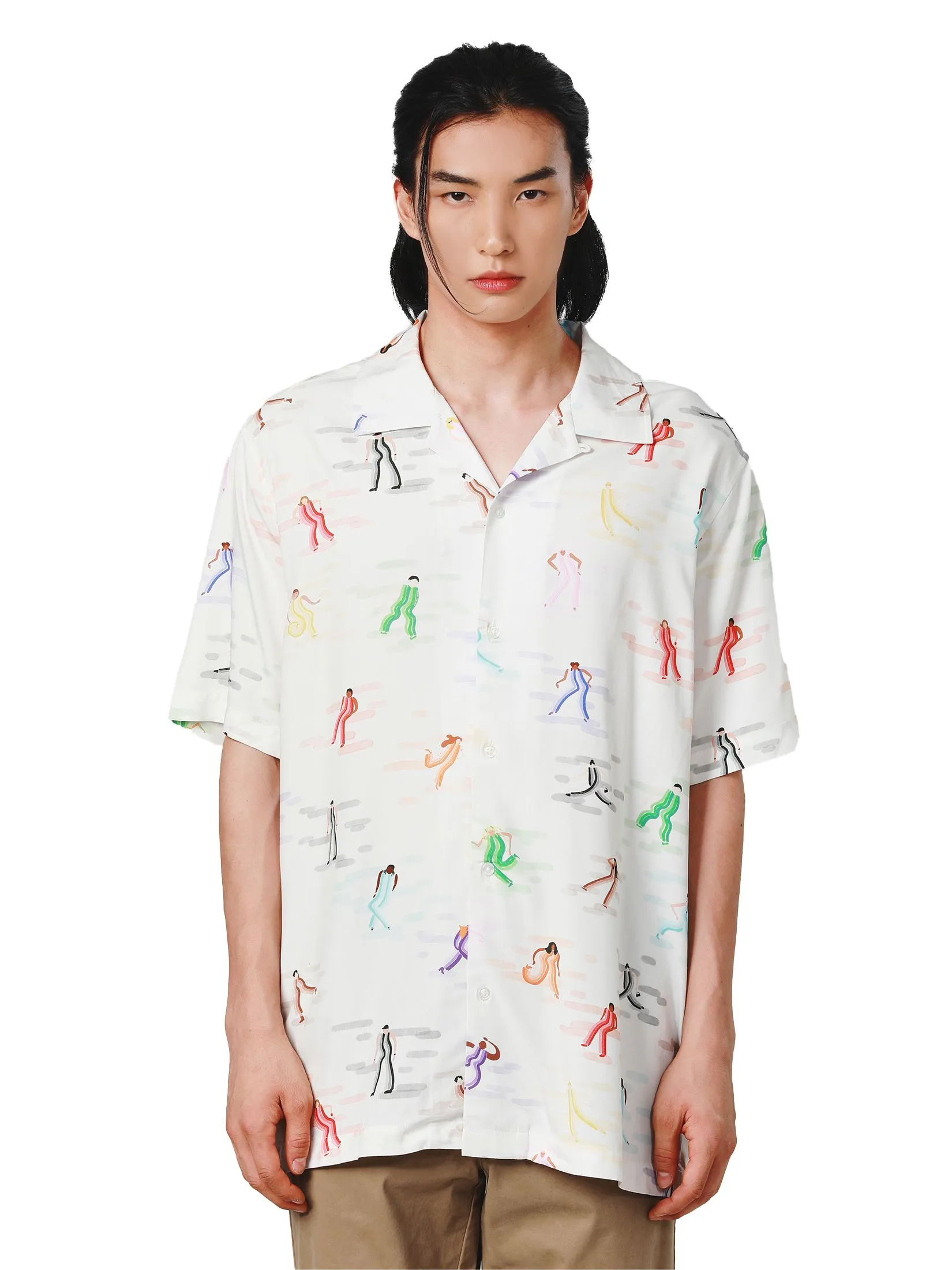 JOHN HENRY Men's Short Sleeves Shirts (Relaxed Fit) PRIDE MONTH White