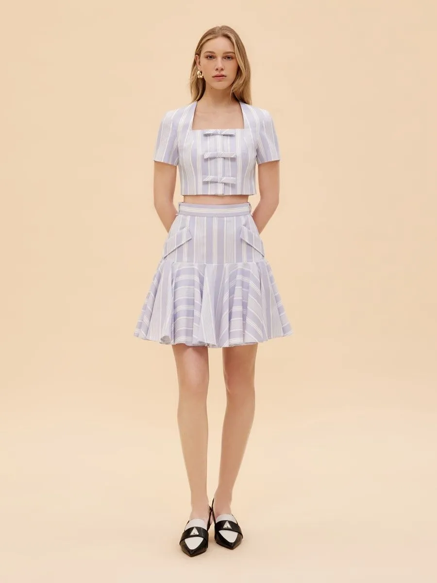 ASV ( SS24 )Alice Flared Women Skirt Blue