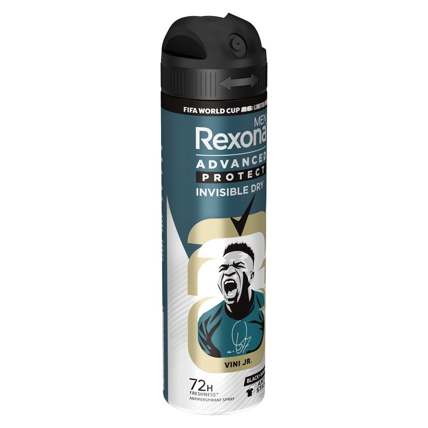 Rexona Men Spray Advanced Protect Invisible Dry Black+White Antiperspirant 135 Ml.