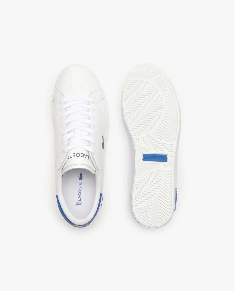 LACOSTE Men’s Powercourt Leather Trainers White