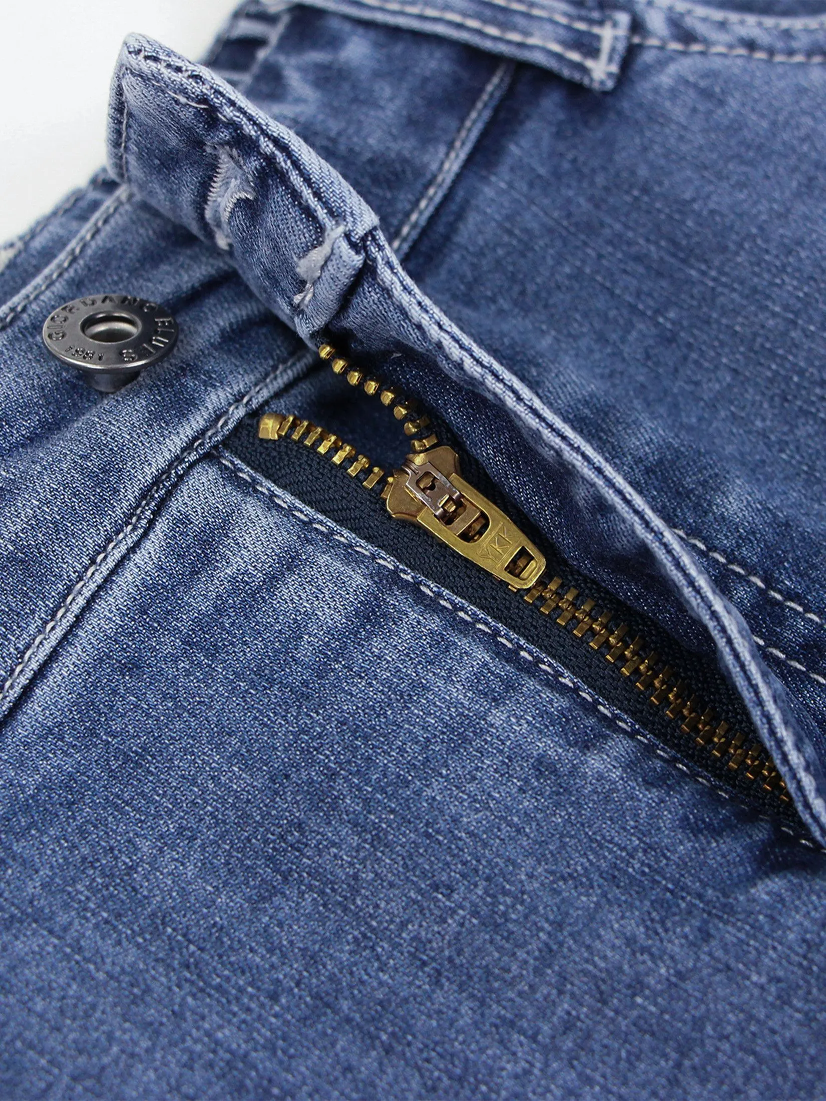 GIORDANO Women's Relaxed Denim Skorts ed Indigo blue