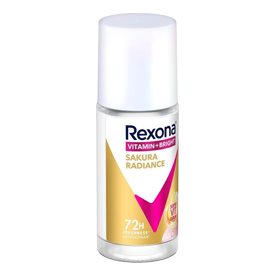 Rexona Roll On Vitamin + Bright Sakura Radiance Antiperspirant 45 Ml. โรลออน ลดเหงื่อ
