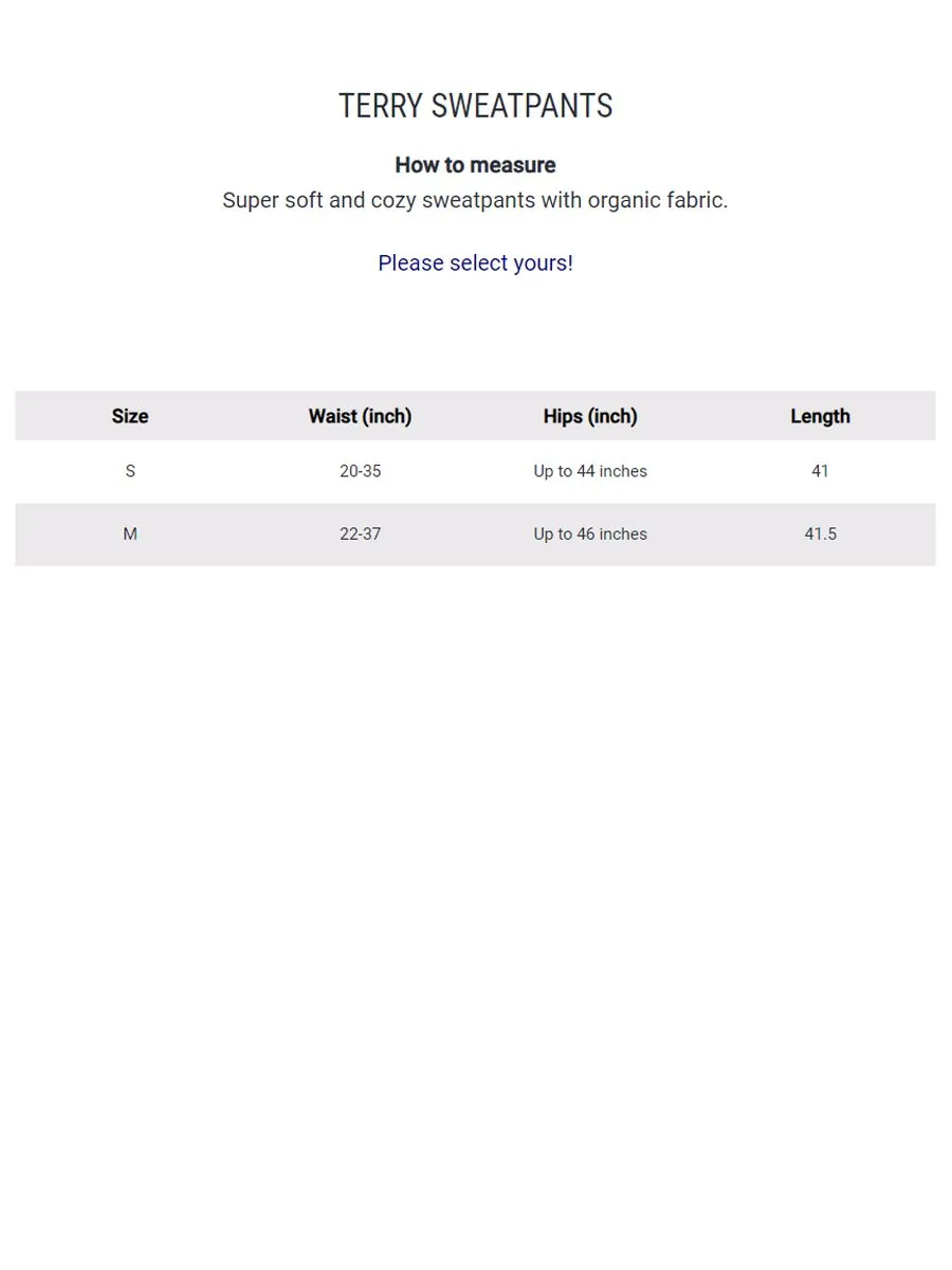 NAPIYONG Unisex  Terry Sweatpants in Black