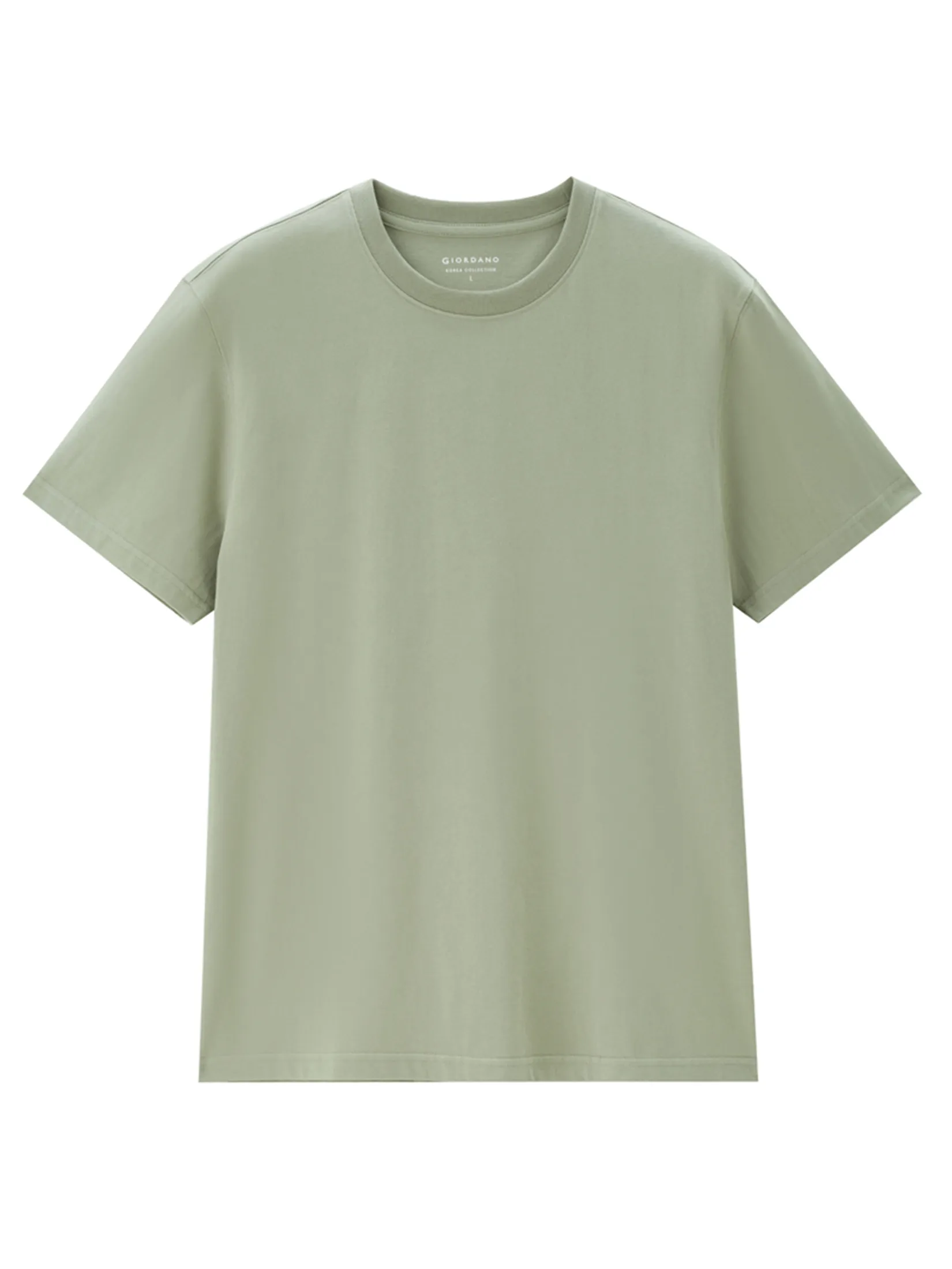 GIORDANO Men s Online Exclusive Soft-Touch Plain T-shirt (Korea) Grey Green