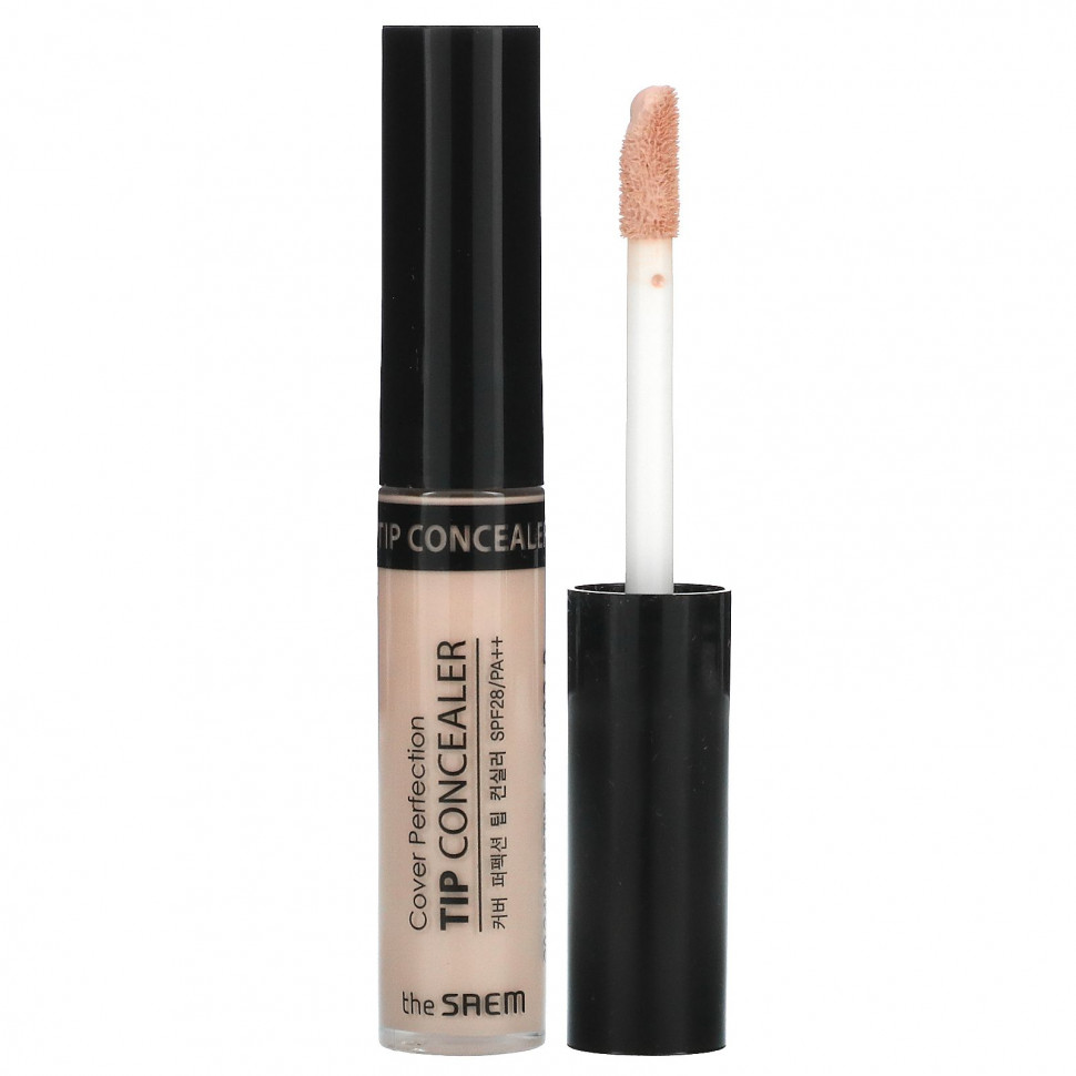 The Saem, Cover Perfection, консилер для кончиков волос, SPF 28 PA ++, осветлитель, 0,23 унции - TSM-13678-0.5 холодный бежевый