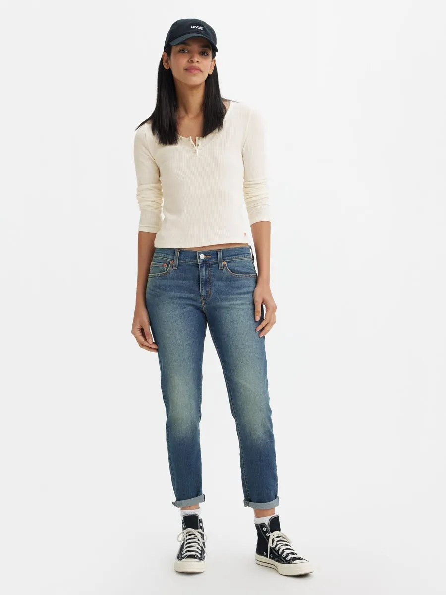 LEVI'S Women's Mid-Rise Boyfriend Jeans Working Late