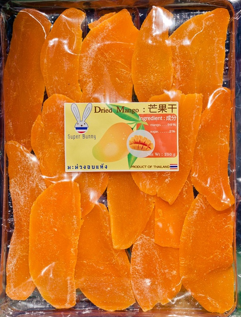 Сушеное тайское манго 2% сахара 250 гр