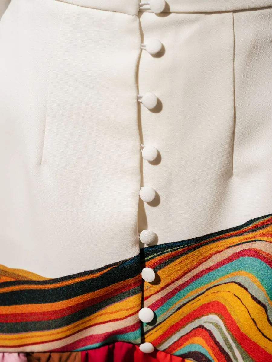 AMASS ME Women Inca Palette Gown Skirt Rainbow