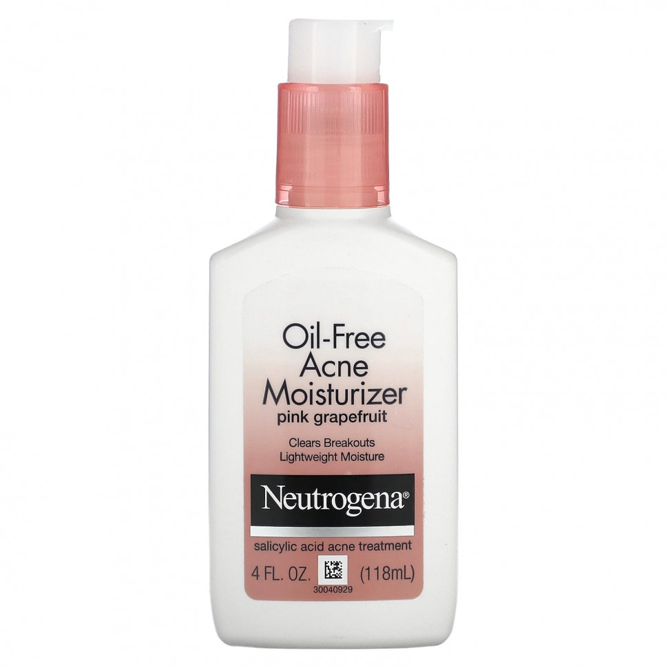 Neutrogena, Безмасляное увлажняющее средство от акне, розовый грейпфрут, 118 мл (4 жидк. Унции)