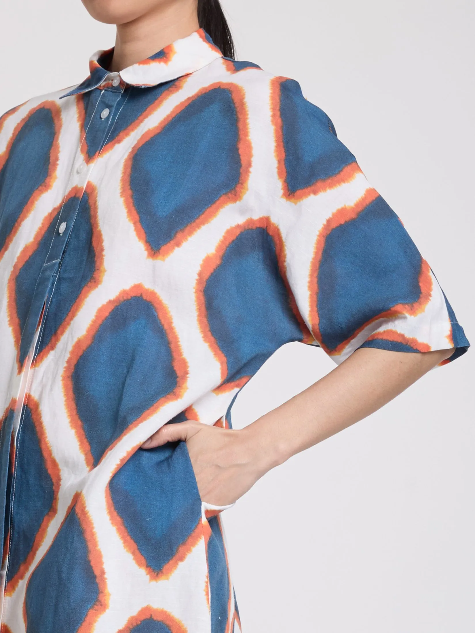 SIMPLICITY Women Midi Dress Short Sleeves Print