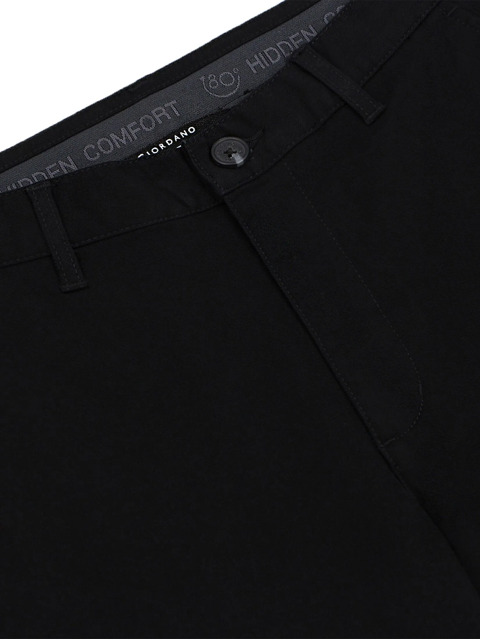 GIORDANO Men's Low-Rise Skinny Stretch Pants (180° Elastic Waistband) Black