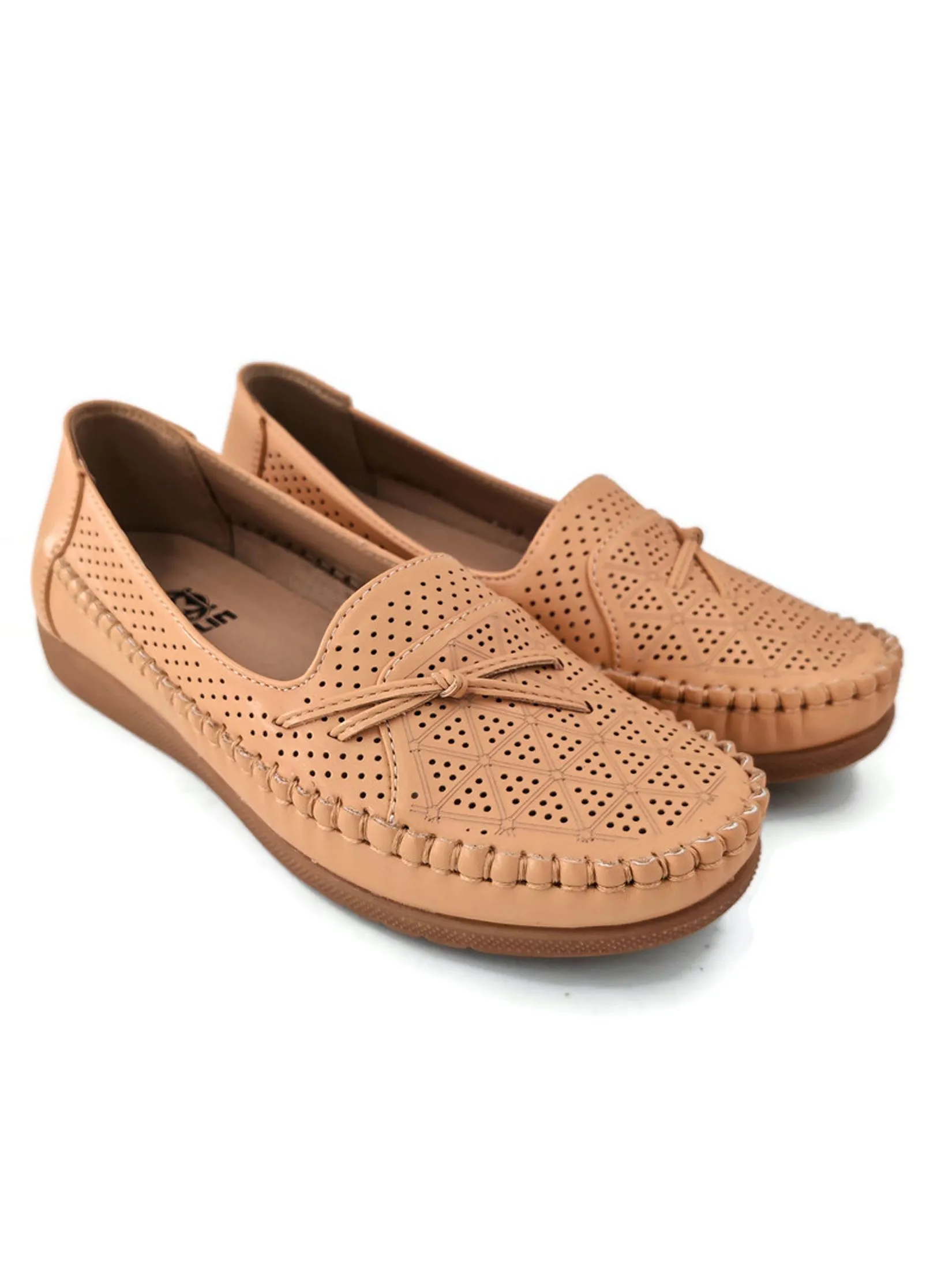 KLIN Woman Moccasin Slip-On Style Mustard