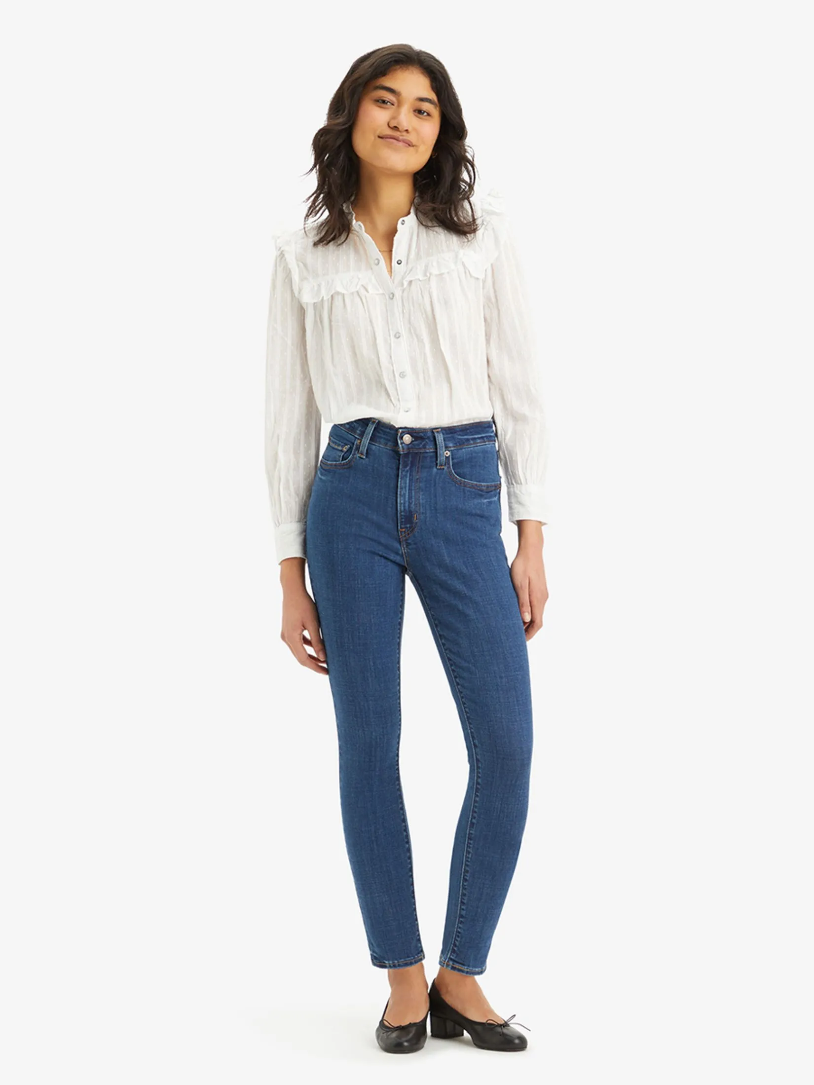 LEVI'S Women's 721 High-Rise Skinny Jeans Dark blue