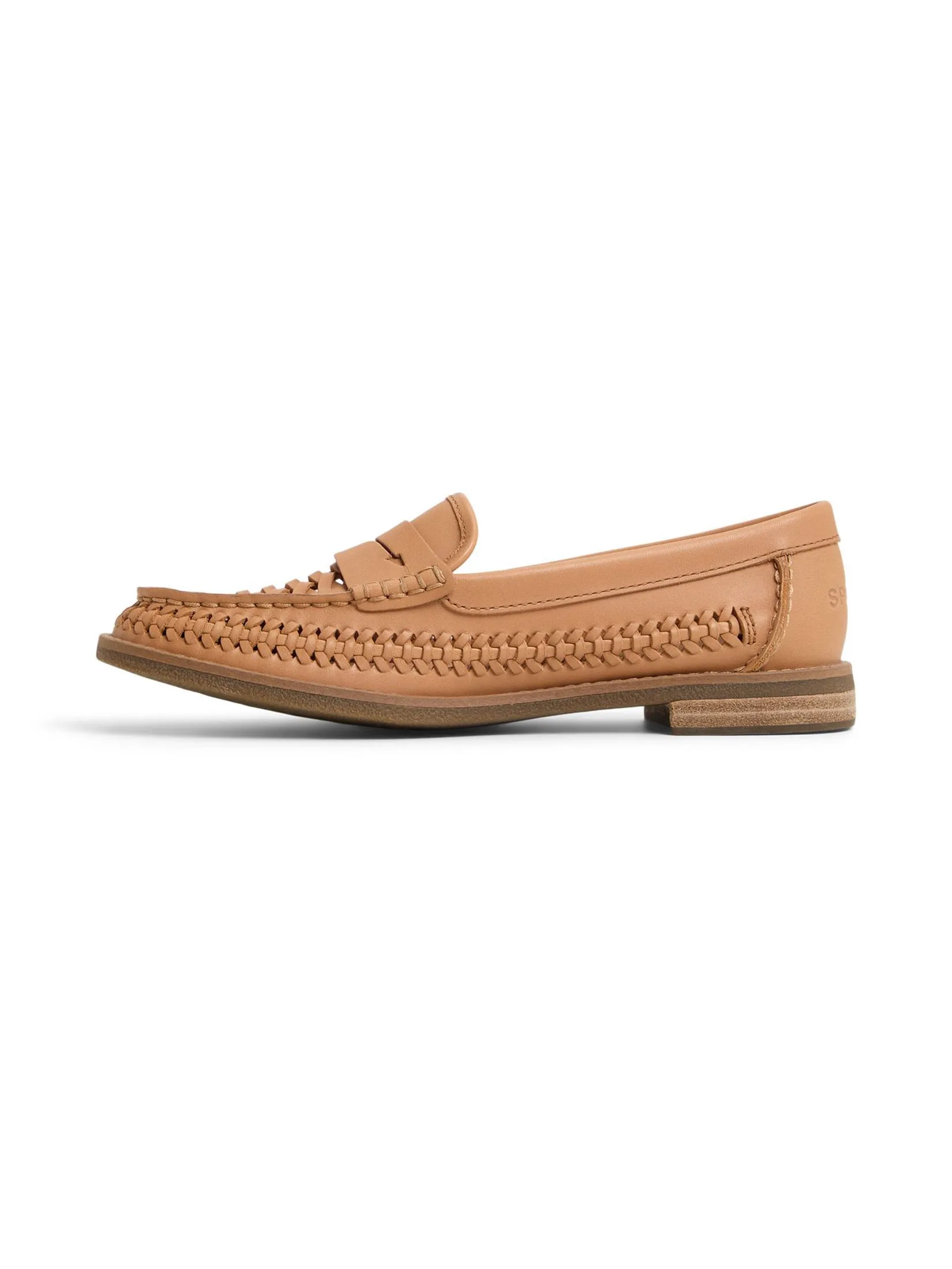 SPERRY WOMEN TAN WOVEN SEAPORT PENNY