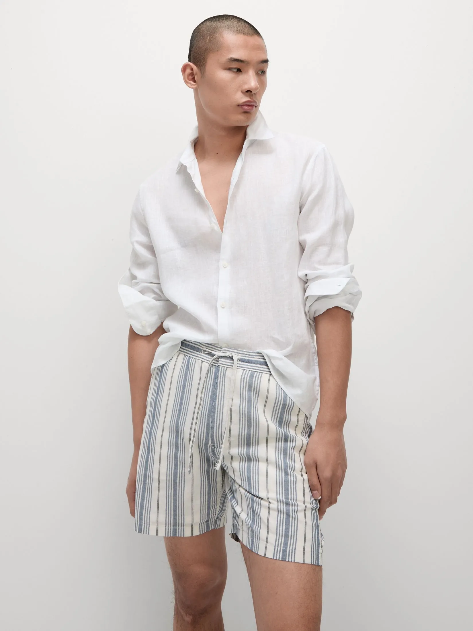 MARKS & SPENCER Men Shorts Regular Fit Pure Cotton Striped