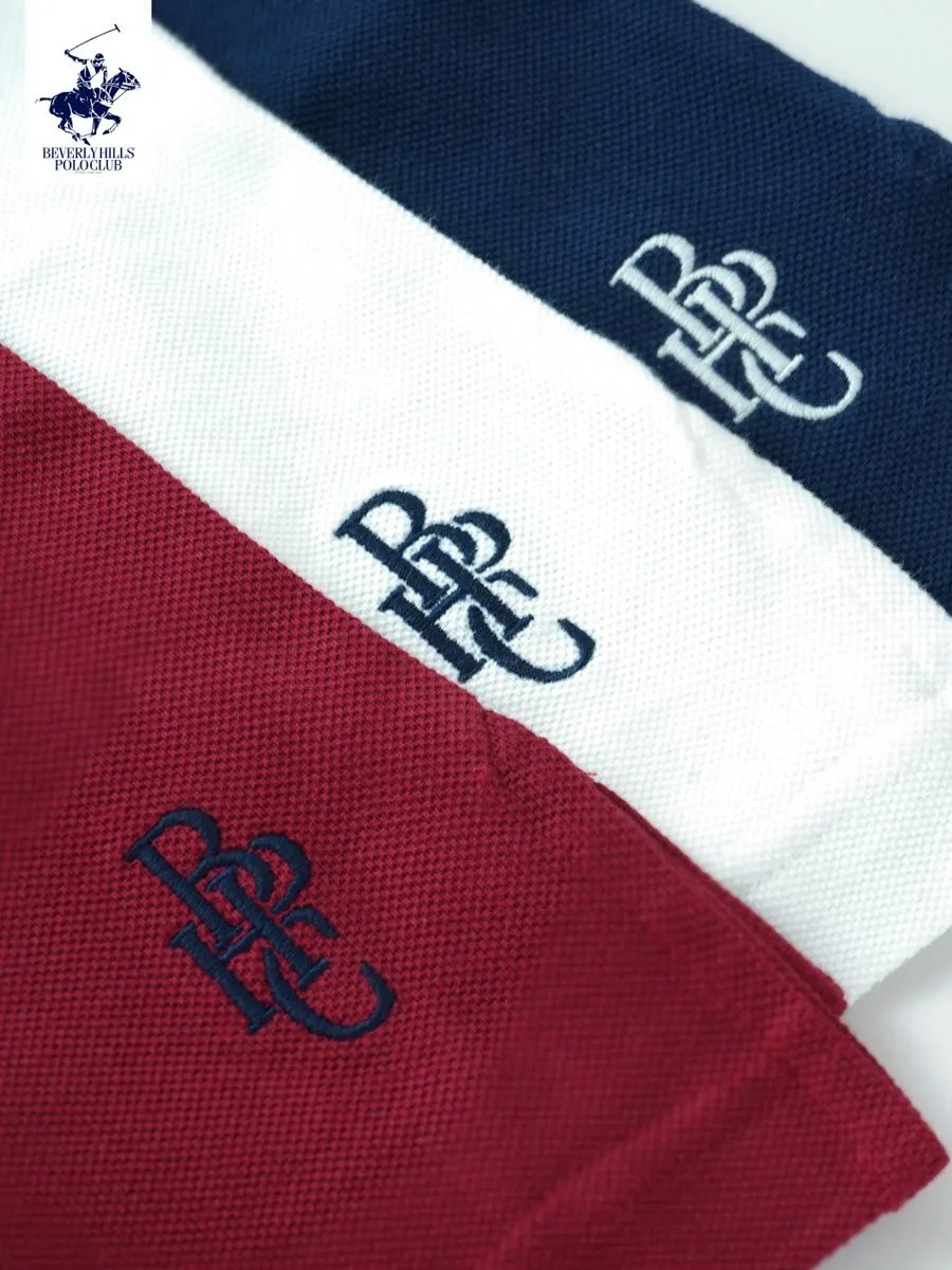 BEVERLY HILLS POLO CLUB White Men Polo Shirts Model BN2A636