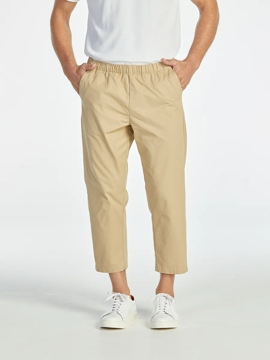 ELLE HOMME MEN ELASTIC WAIST PANTS W8Q001BE - BEIGE