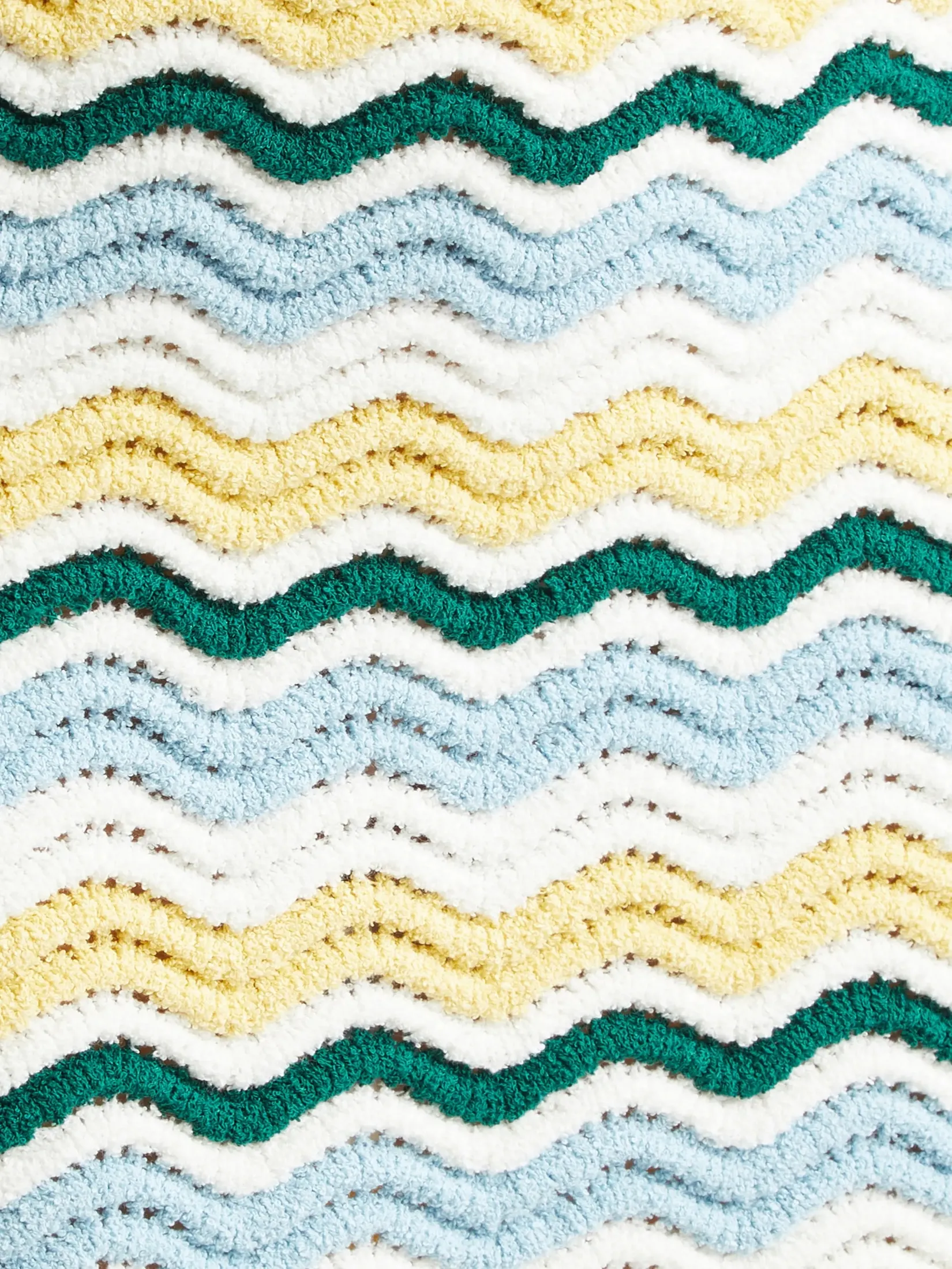 CASABLANCA BOUCLE WAVE SKIRT IN  YELLOW/BLUE