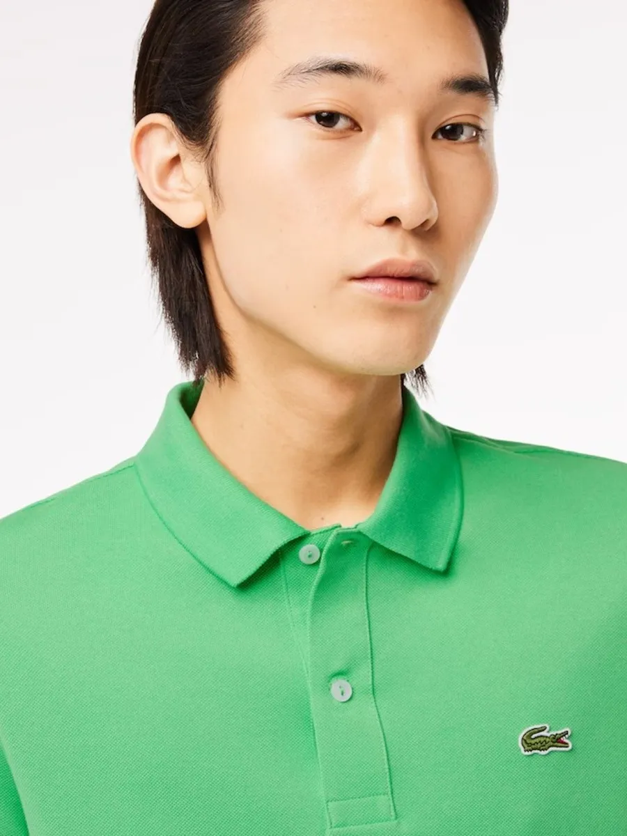 LACOSTE Slim Fit Stretch Piqu  Polo Shirt Green
