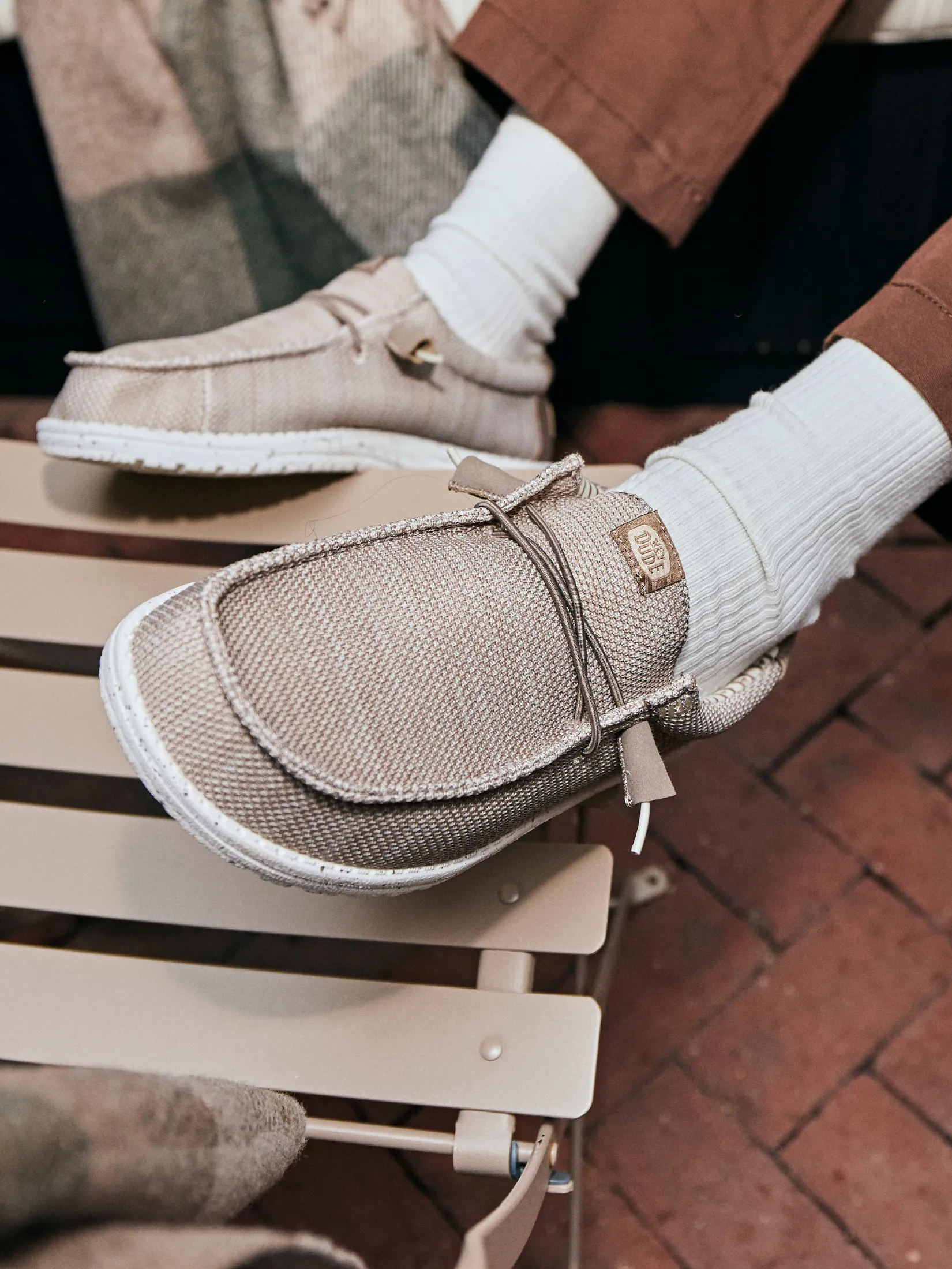 HEYDUDE WALLY STRETCH SOX - TAN