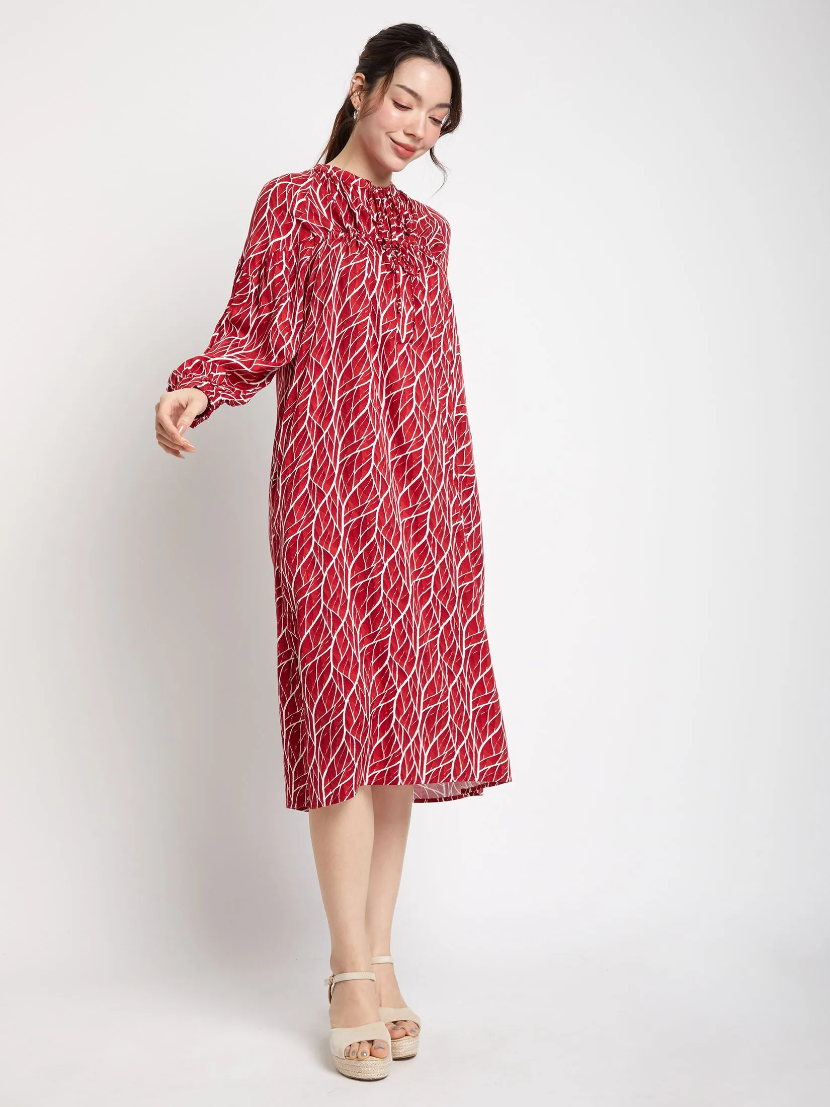 EASY PIECES Women Dress Long Sleeves Print