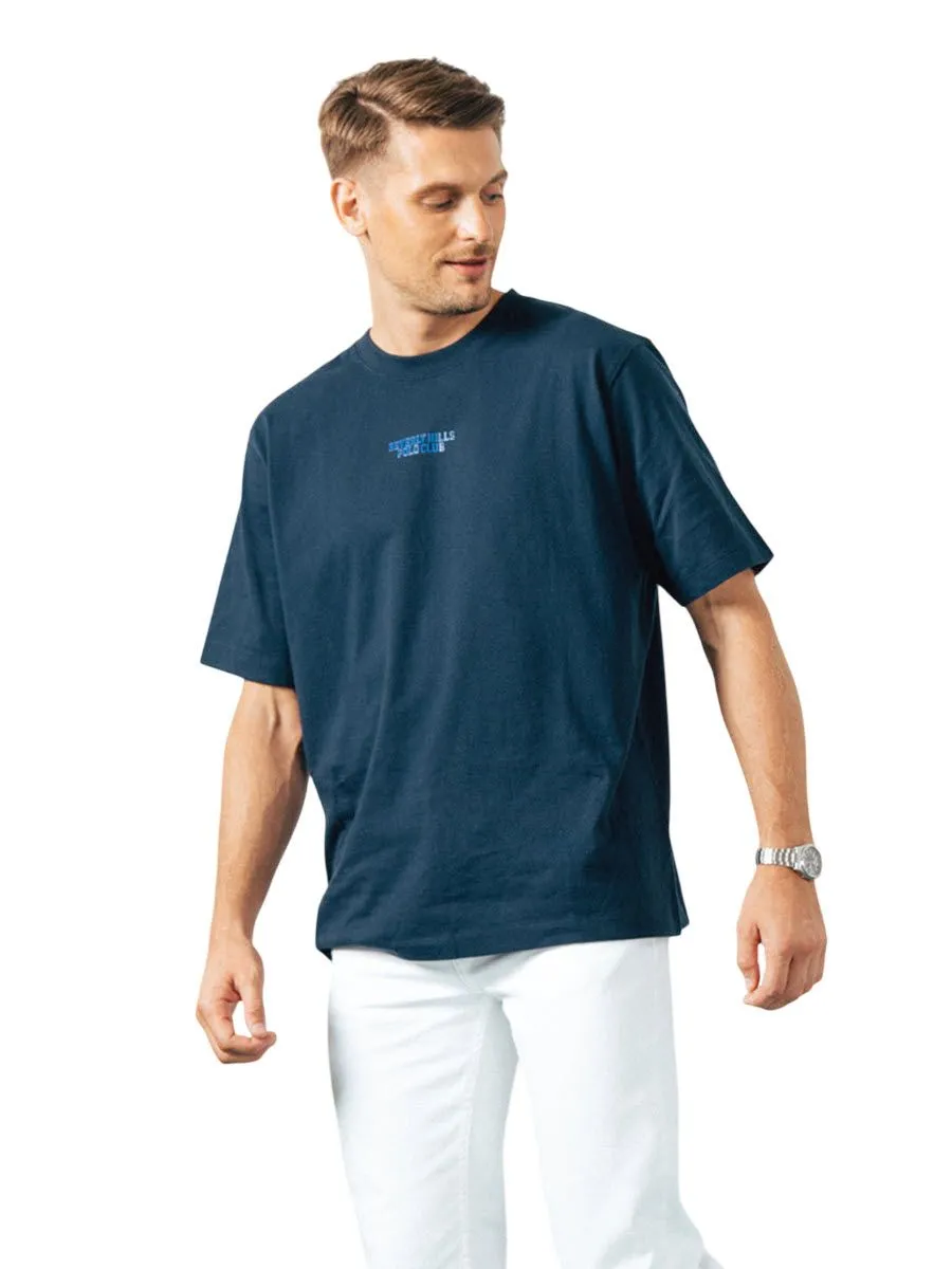 BEVERLY HILLS POLO CLUB Dark blue Men T-Shirt Oversized Model BNSO018