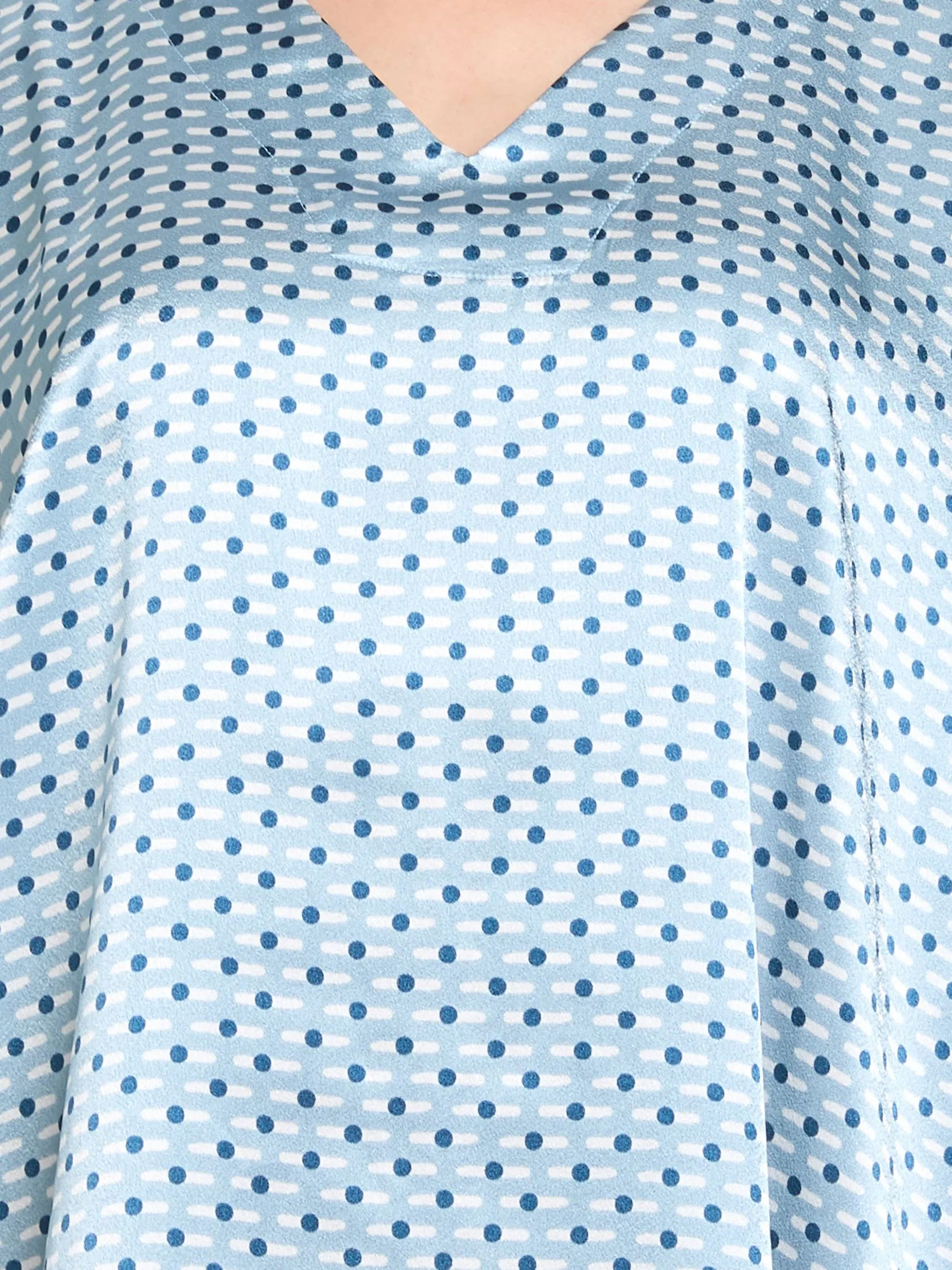 ELIZABETH Women Night Dress Short Sleeves Light Blue