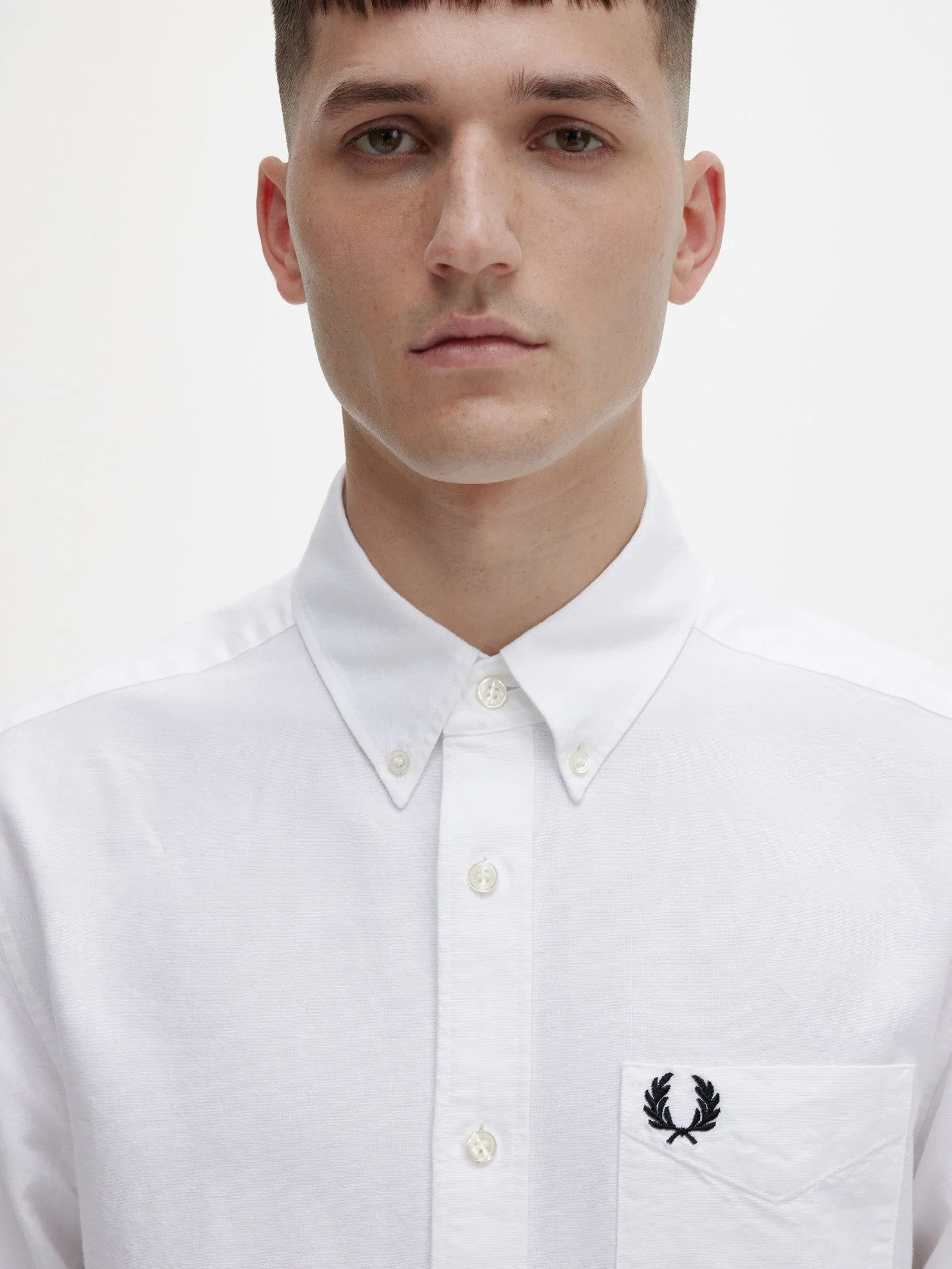 FRED PERRY Men OXFORDSHIRT White