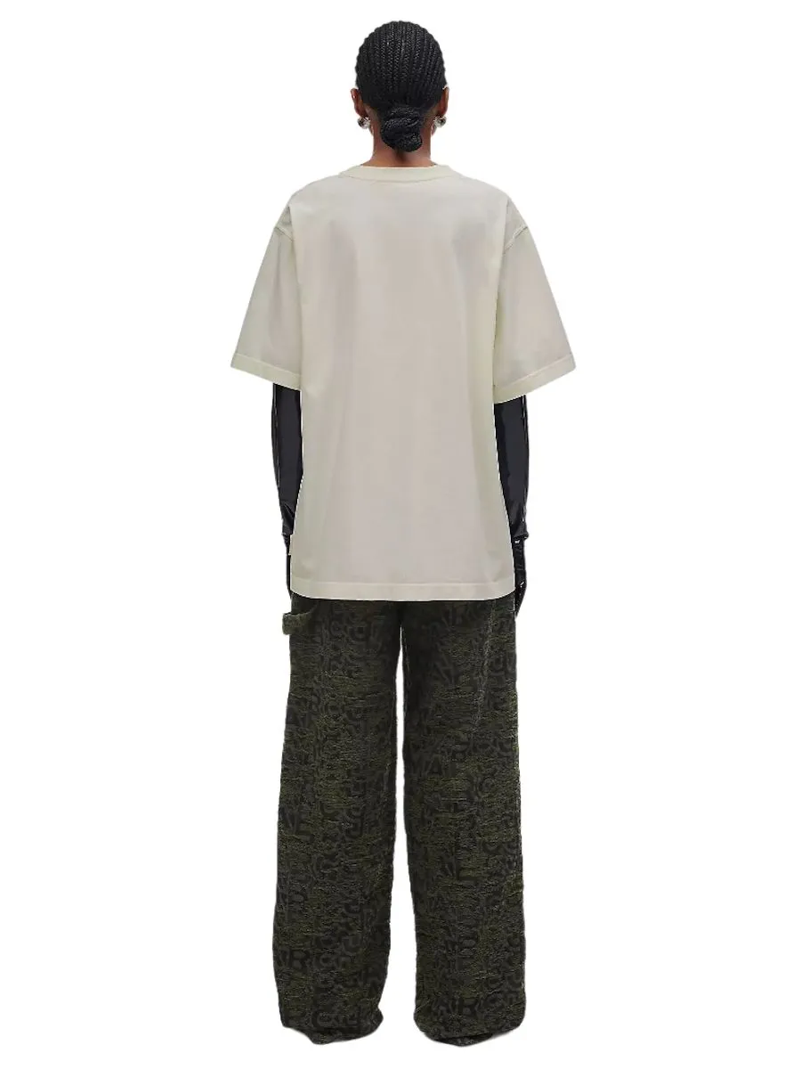 MARC JACOBS THE CRYSTAL BIG TEE STEEL ANTIQUE WHITE