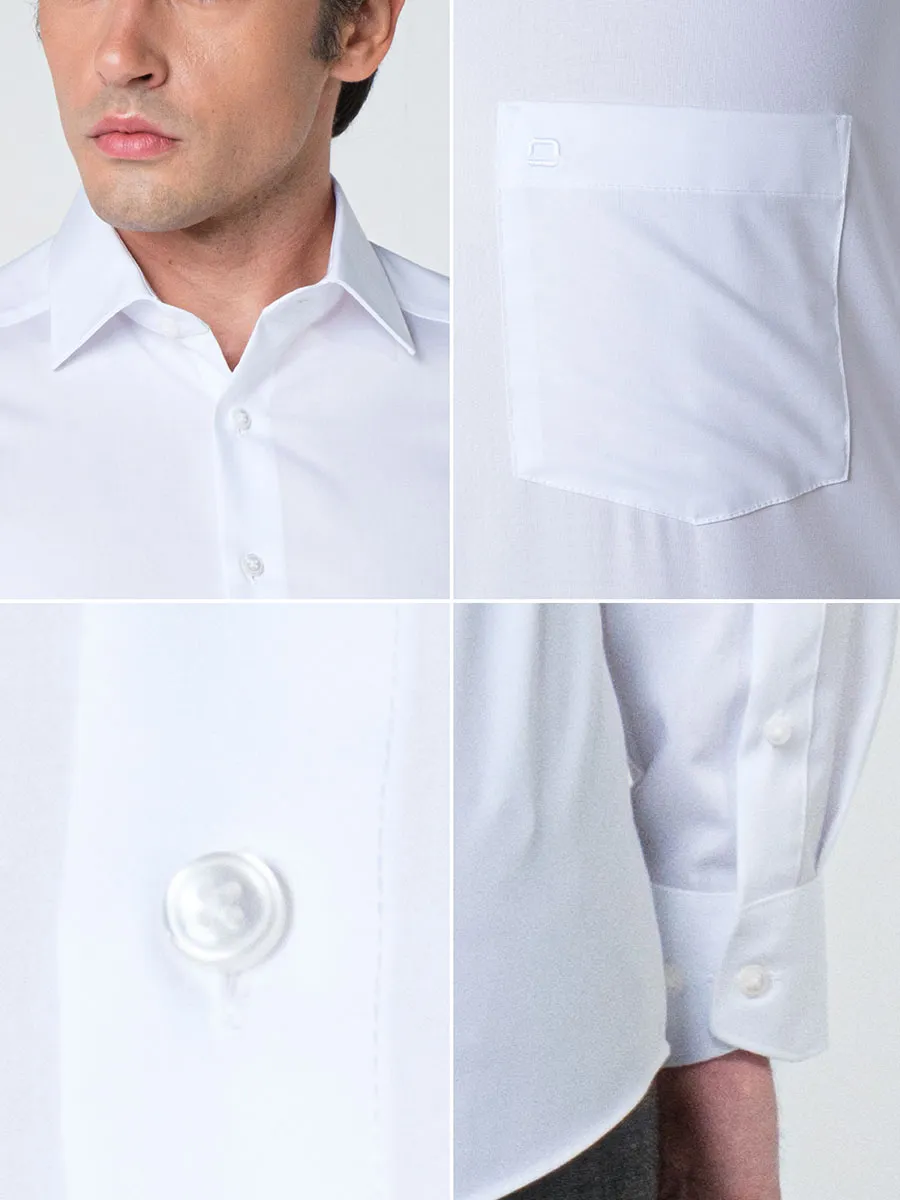 OLYMP MEN SHIRT LONG SLEEVES MODERN FIT WHITE