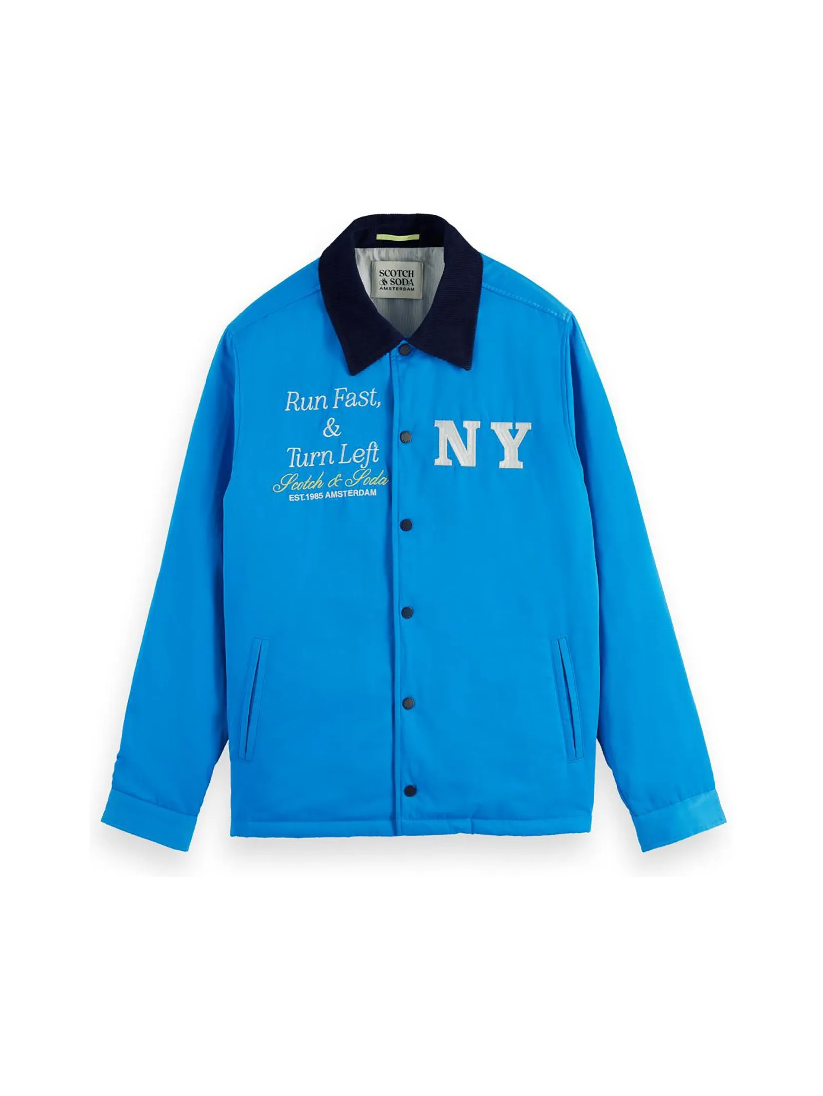 SCOTCH&SODA Men Jacket Satin Club League Blue