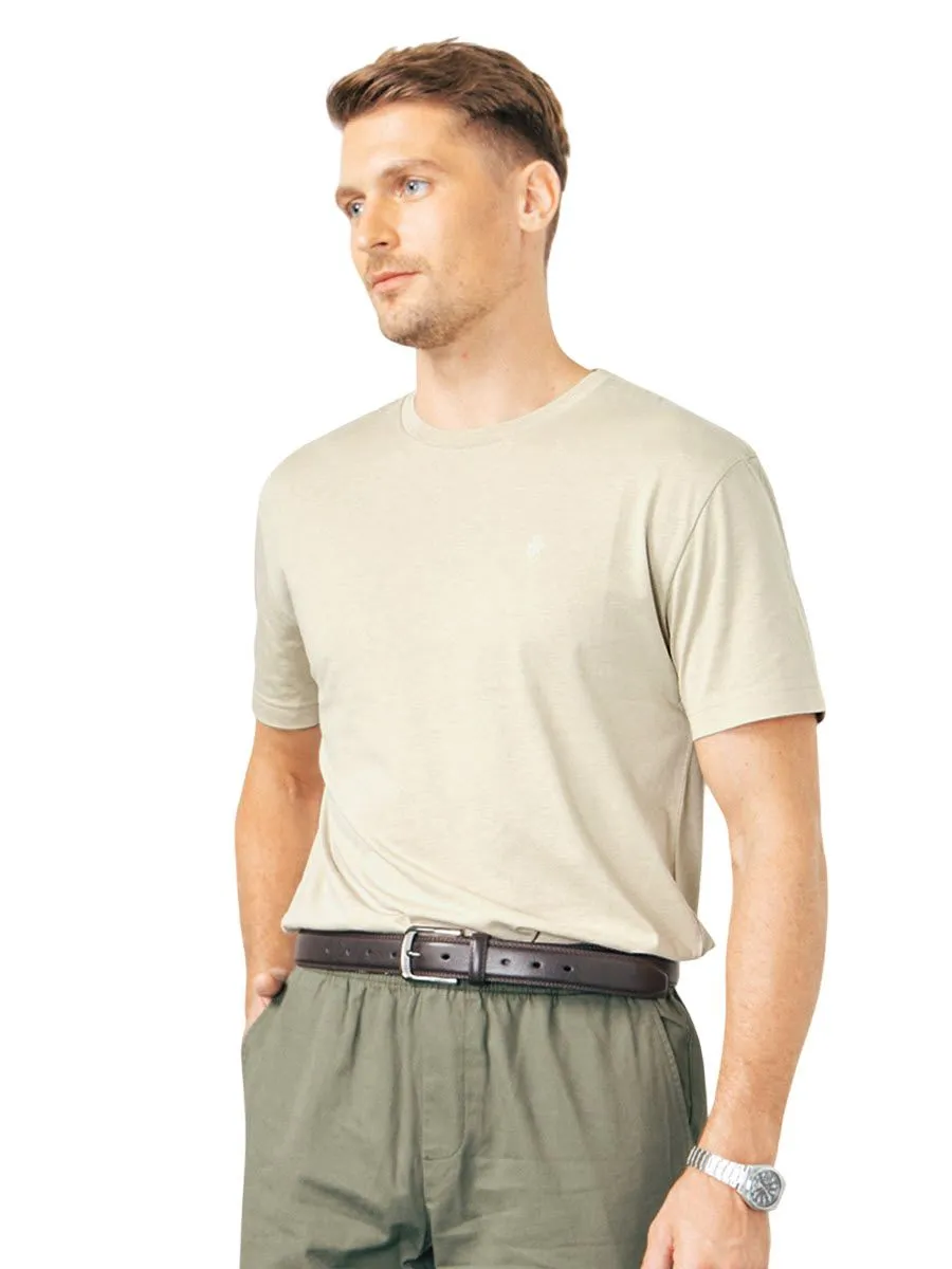 BEVERLY HILLS POLO CLUB Khaki Unisex T-Shirt REGULAR-FIT Model BNSP102 Size - 2XL