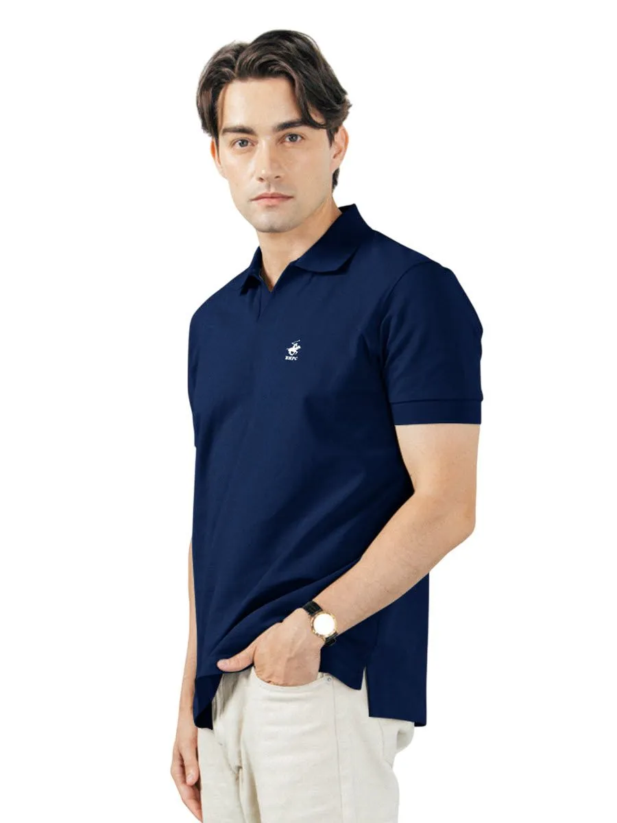 BEVERLY HILLS POLO CLUB Dark blue Men Polo Shirts Model BV2I001
