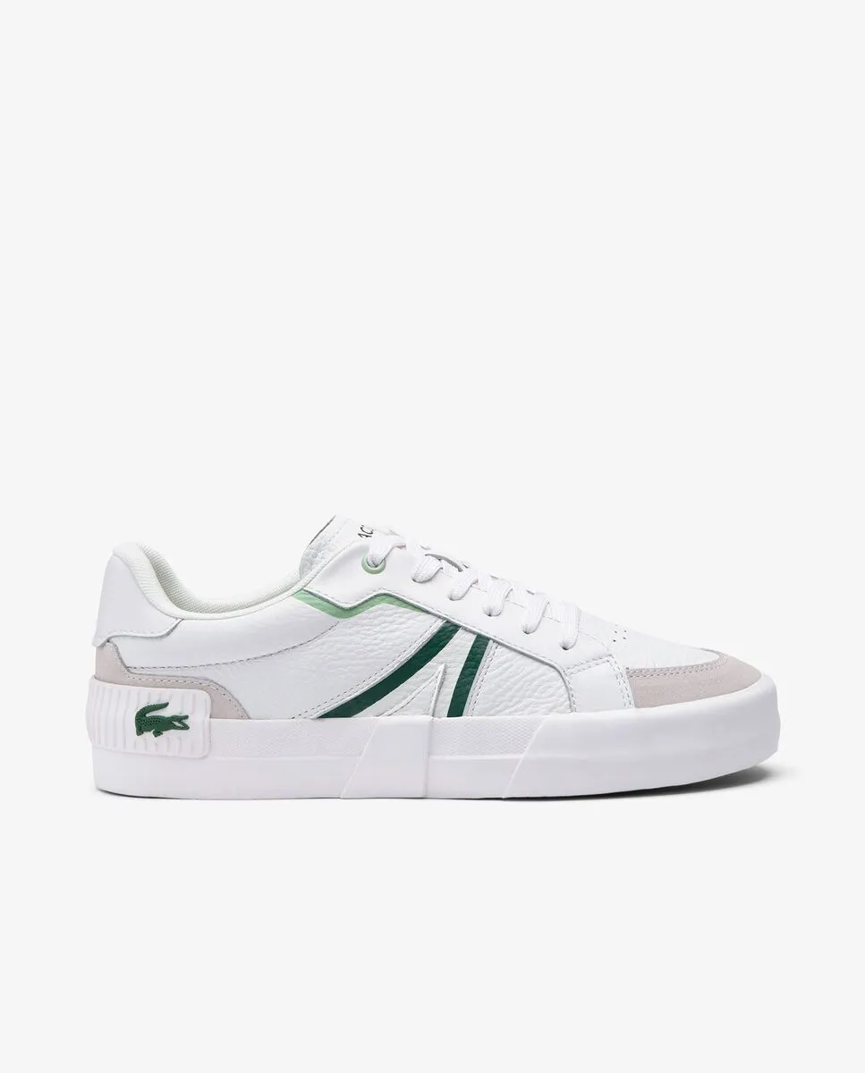 LACOSTE Women’s L004 Contrasted Leather Trainers White