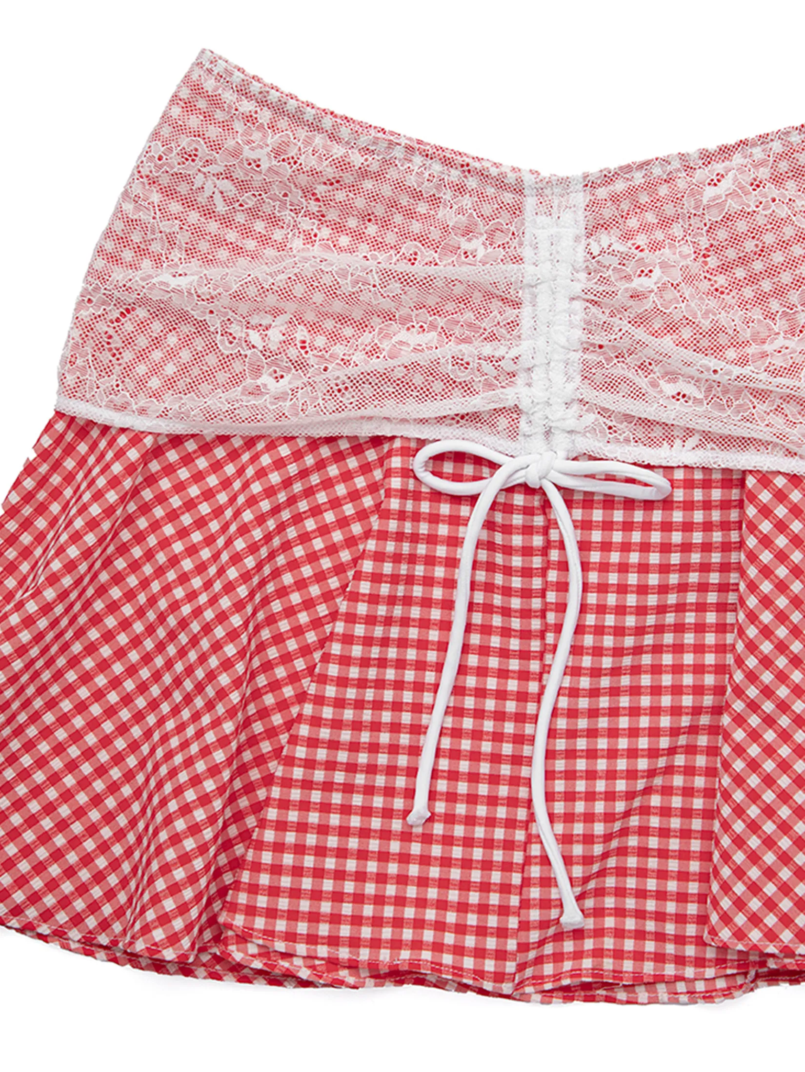 SABINA Sabina x Aprilpoolday Juliet Swim Cover-up Skirt - Dark Red