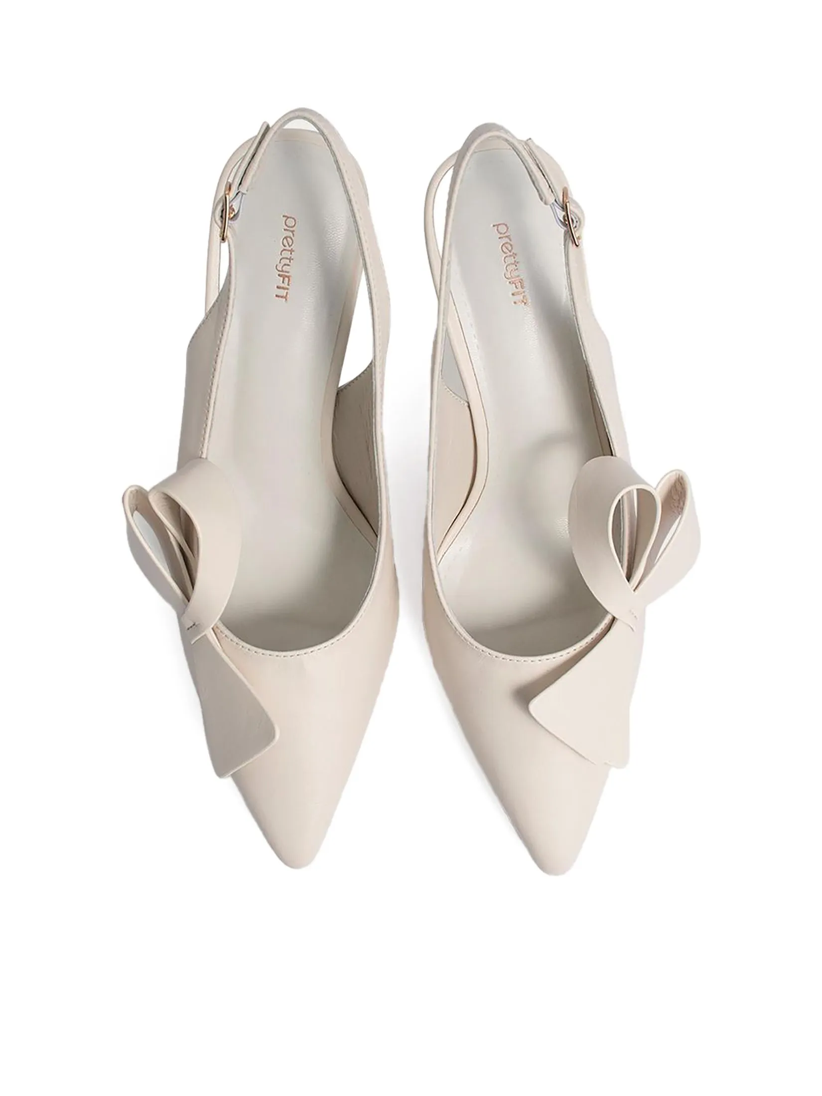 PRETTY FIT Women Slingback Heels Bow On Toe