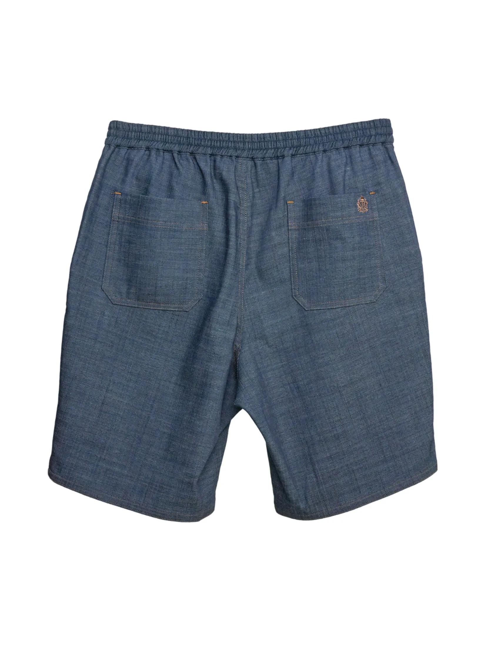 TAKEO KIKUCHI MEN NAVY ECO DENIM STRETCH EASY SHORTS