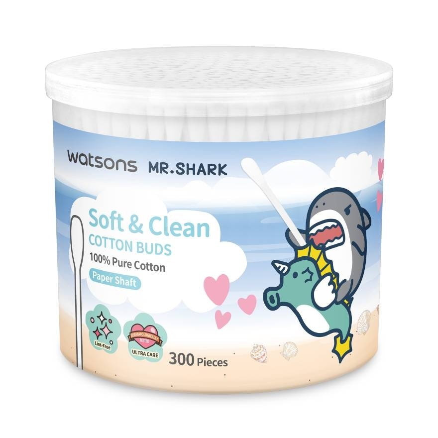 Watsons Paper Shalf Cotton Buds 300s (Mr. Shark).