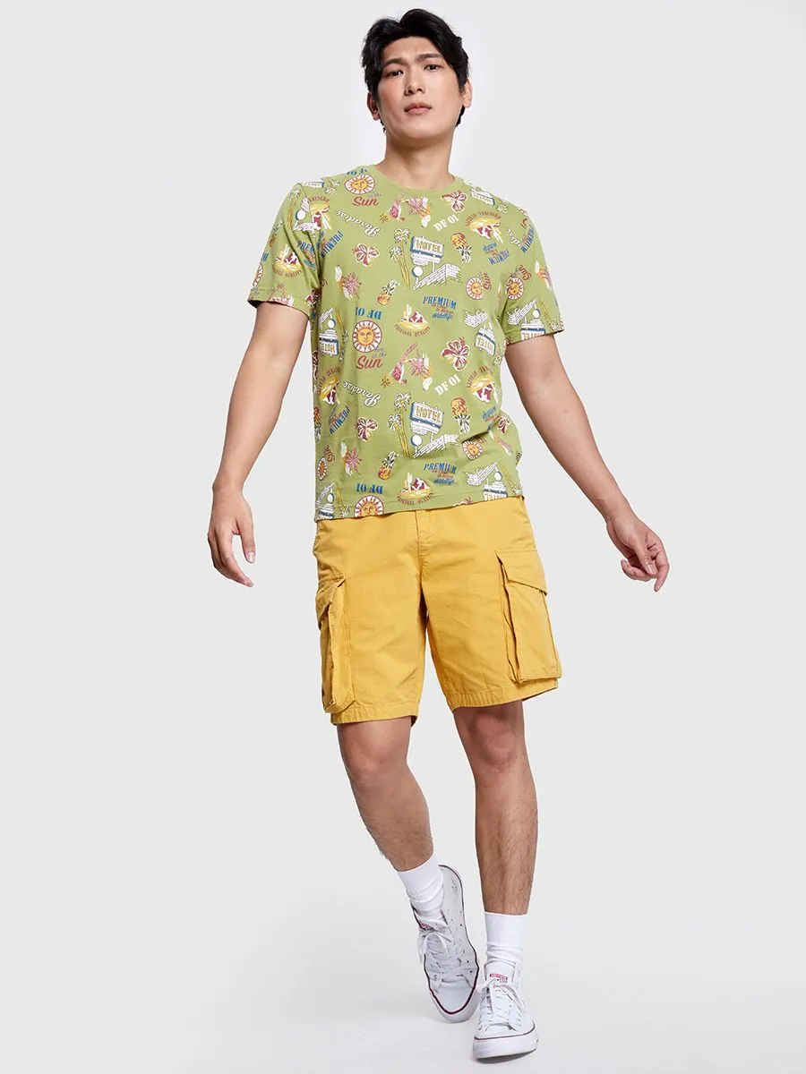 DEFRY 01 Men T-shirt Printed Green