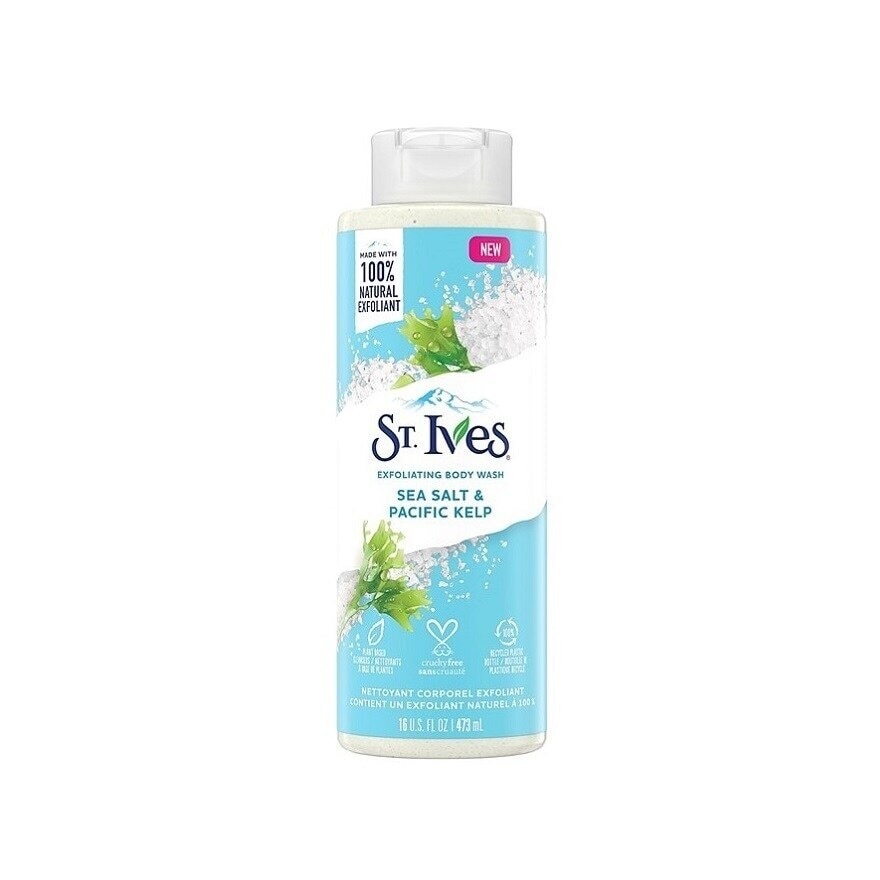 St.Ives Exfoliating Body Wash Sea Salt  Pacific Kelp 473 Ml.