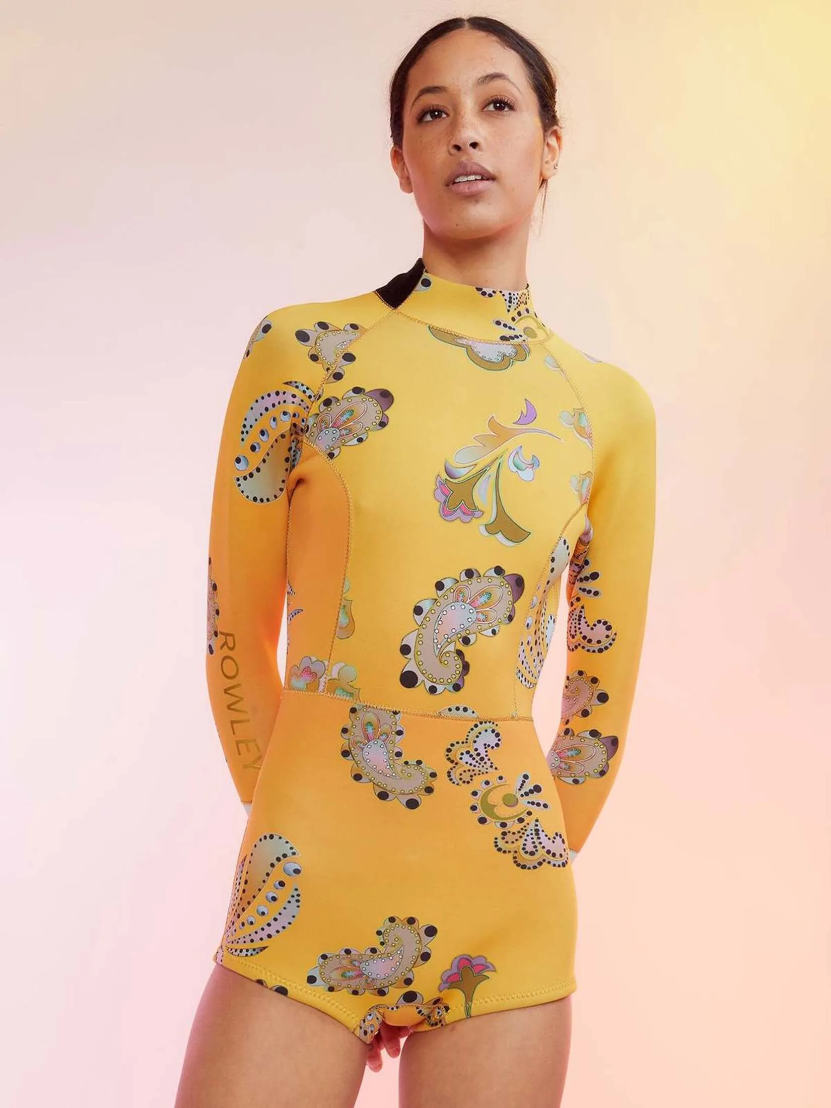 CYNTHIA ROWLEY SUNNY SURFSUIT IN GOLDEN PAISLEY